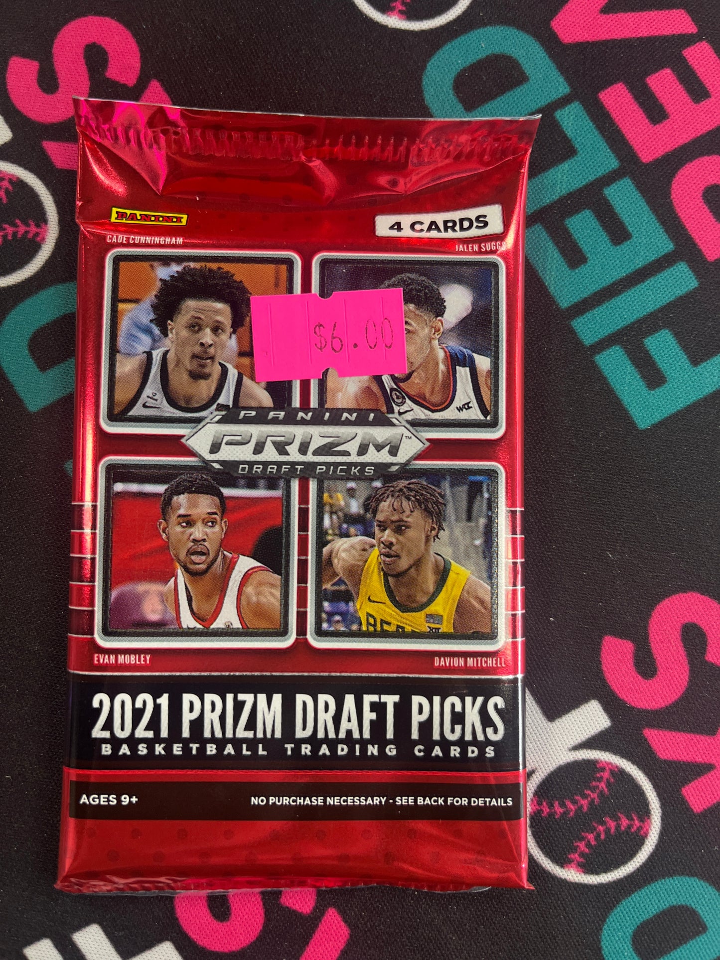 Panini Basketball 2021 Prizm Draft Picks 4 Card Pack