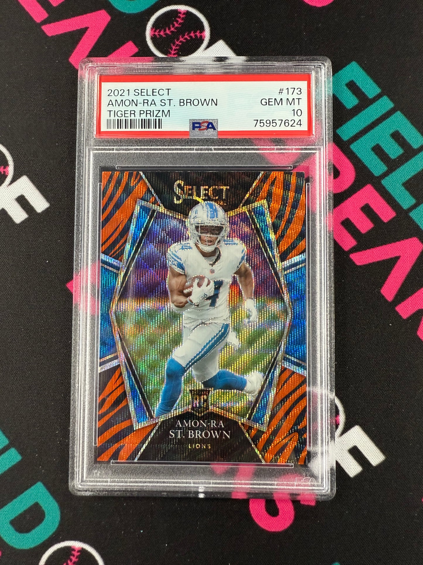 2021 Select Among-Ra Brown Tiger Prizm - PSA 10