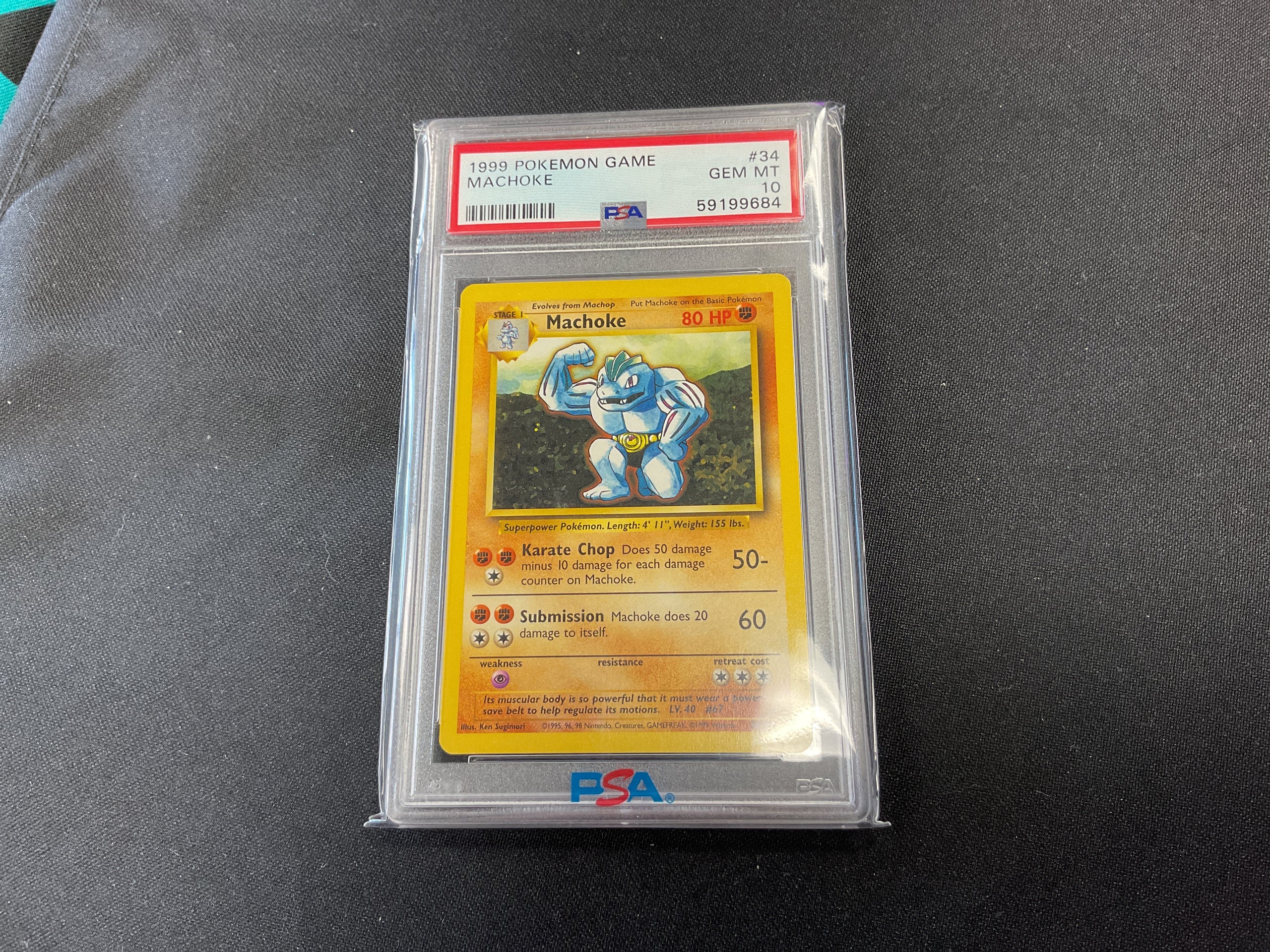 Machoke base set PSA 10