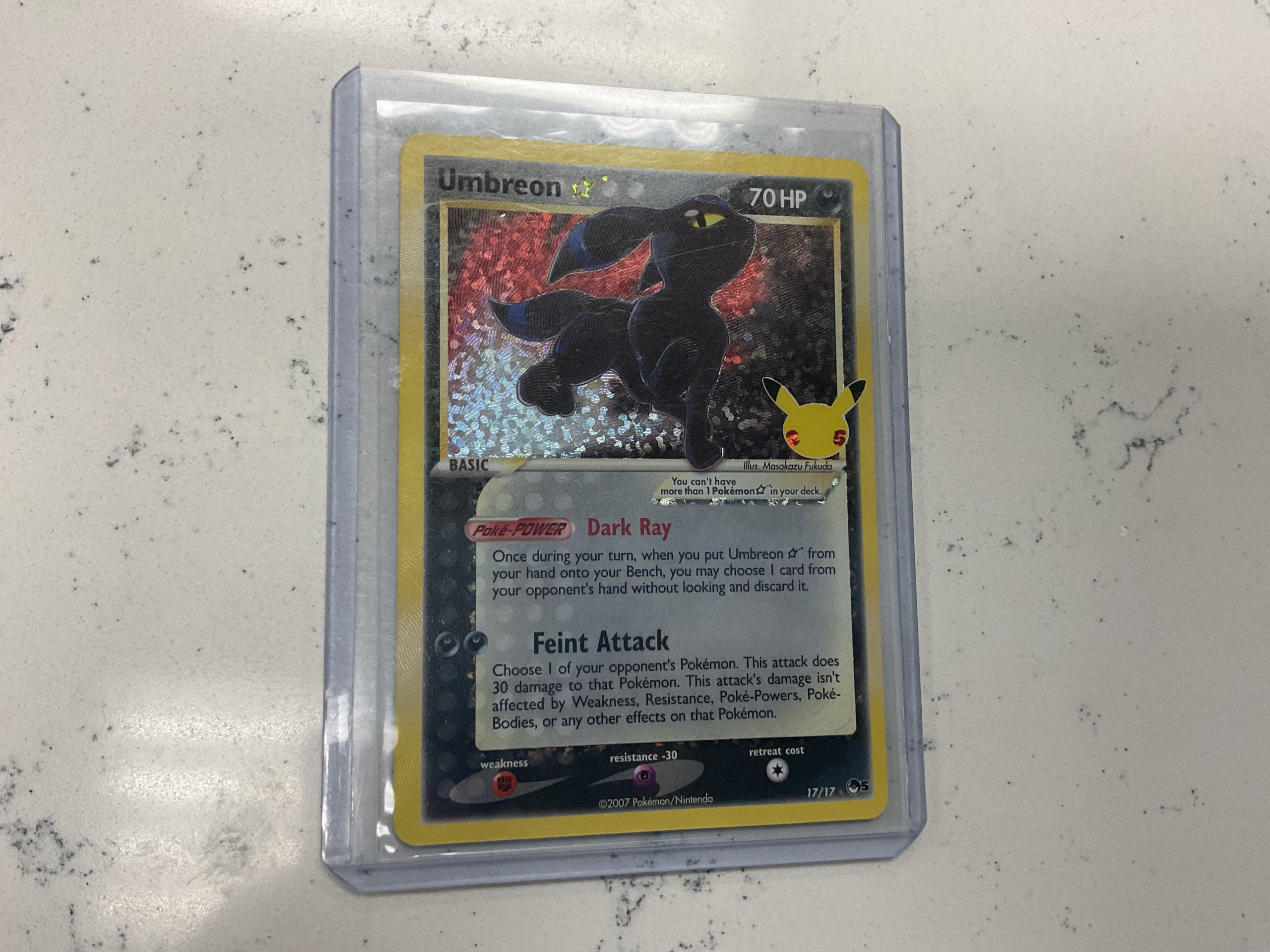 Umbreon Gold Star Celebrations 25th anniversary