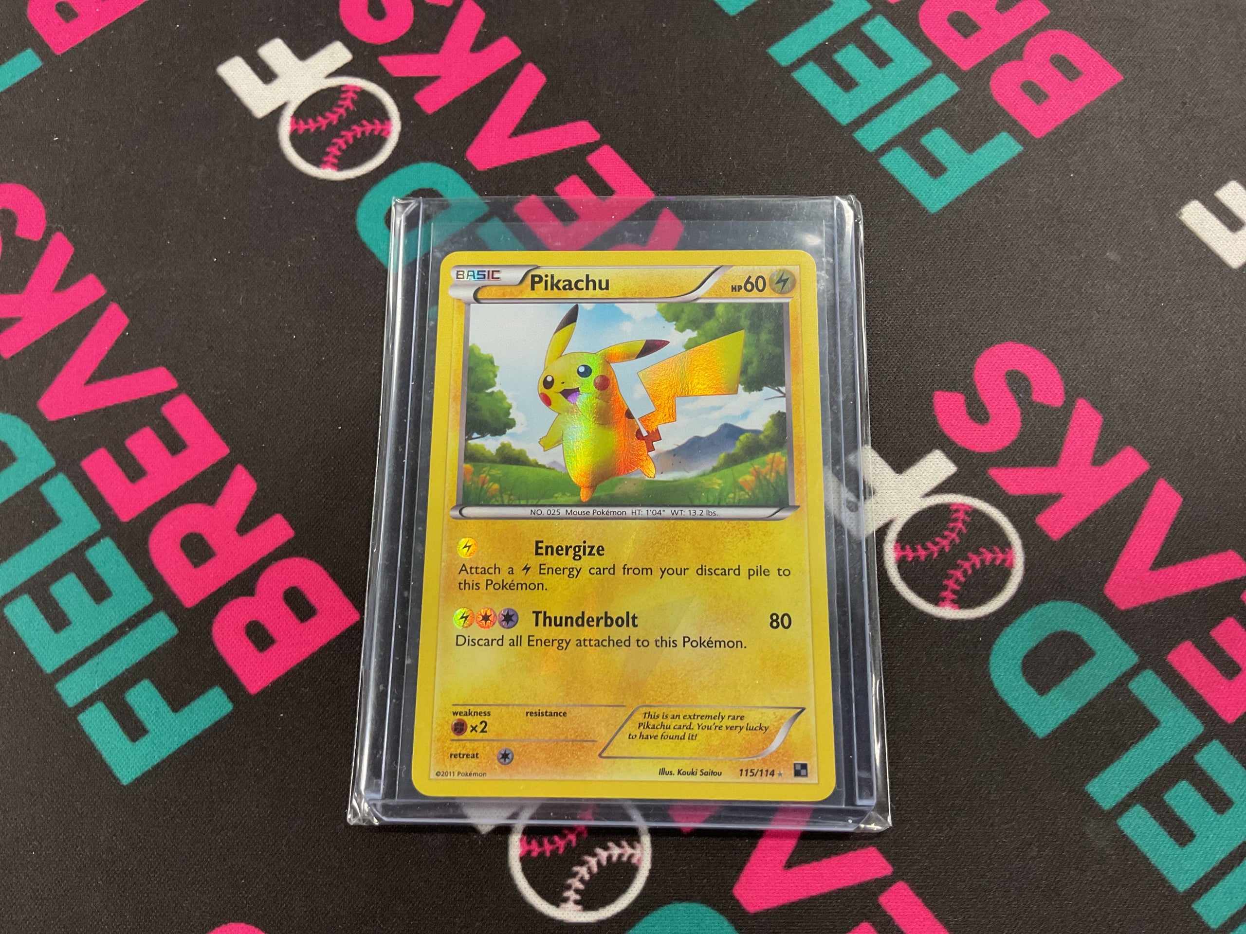 Pikachu Black and White Holo 115/114