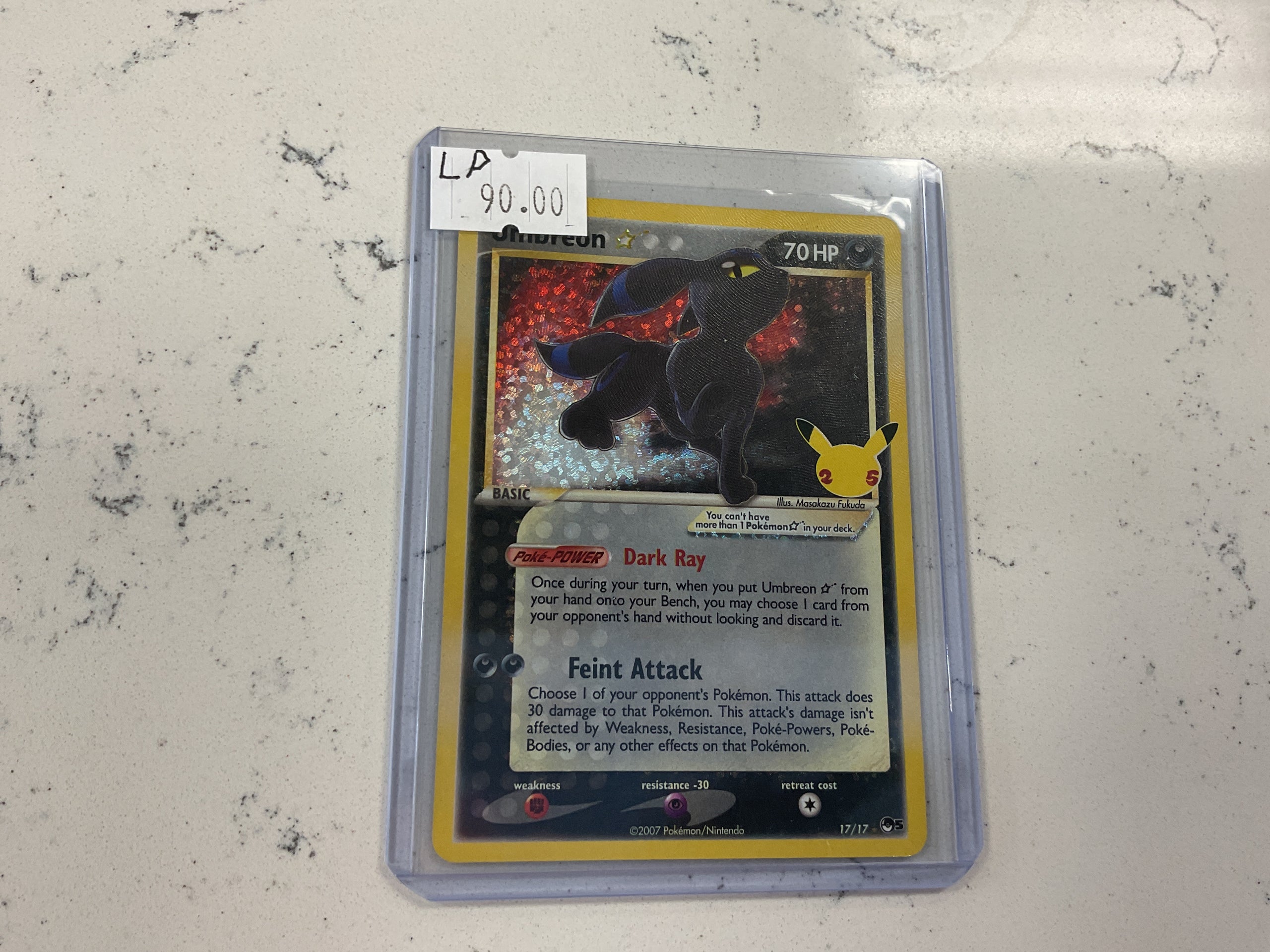 Umbreon Gold Star Celebrations 25th anniversary LP