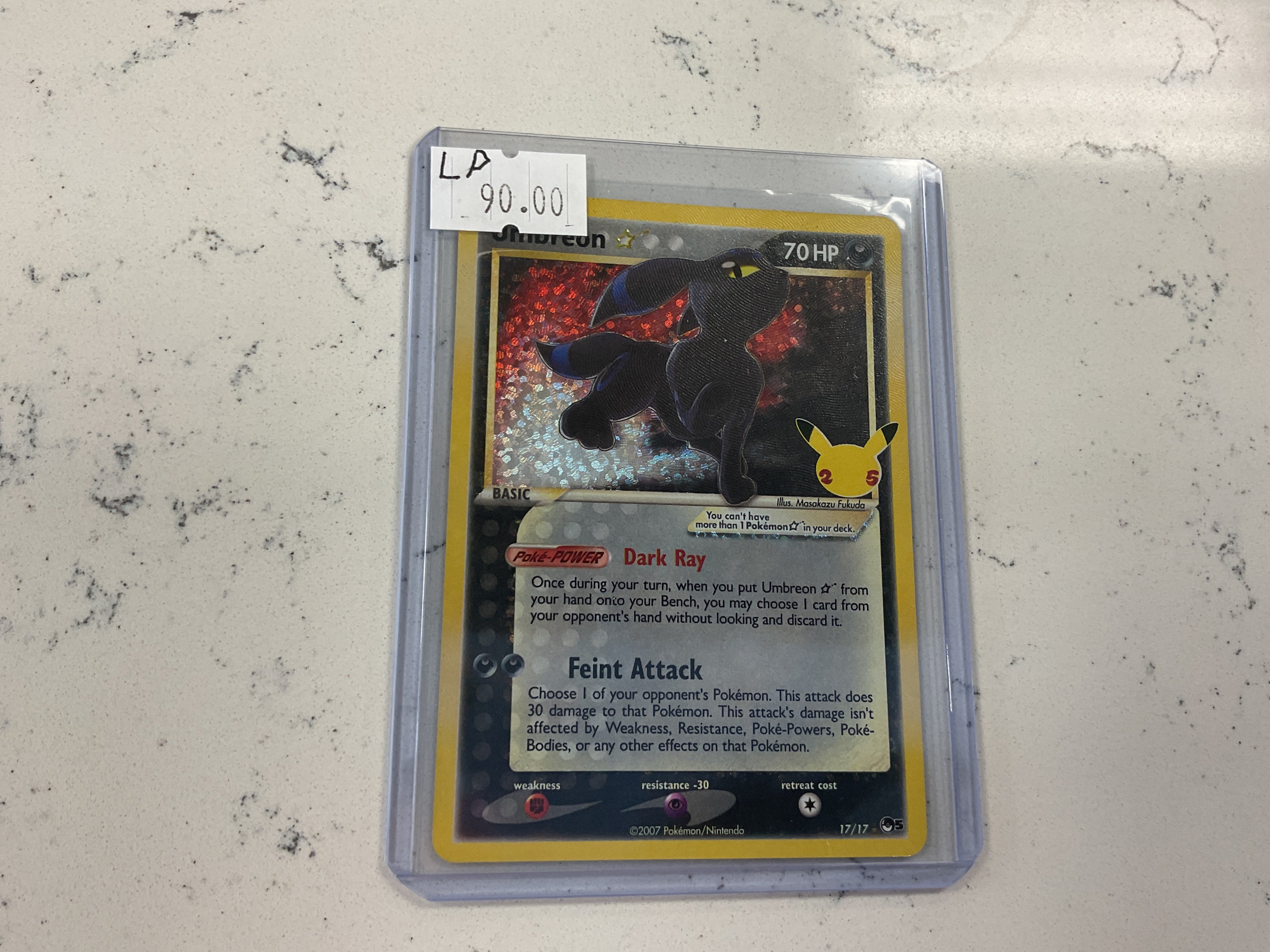 Umbreon Gold Star Celebrations 25th anniversary LP