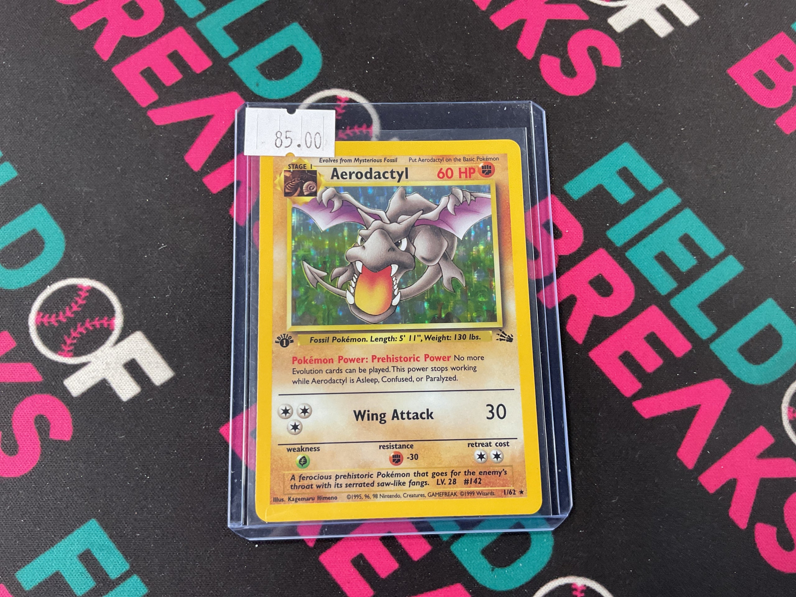 Aerodactyl 1st Edition Fossil Holo 1/62