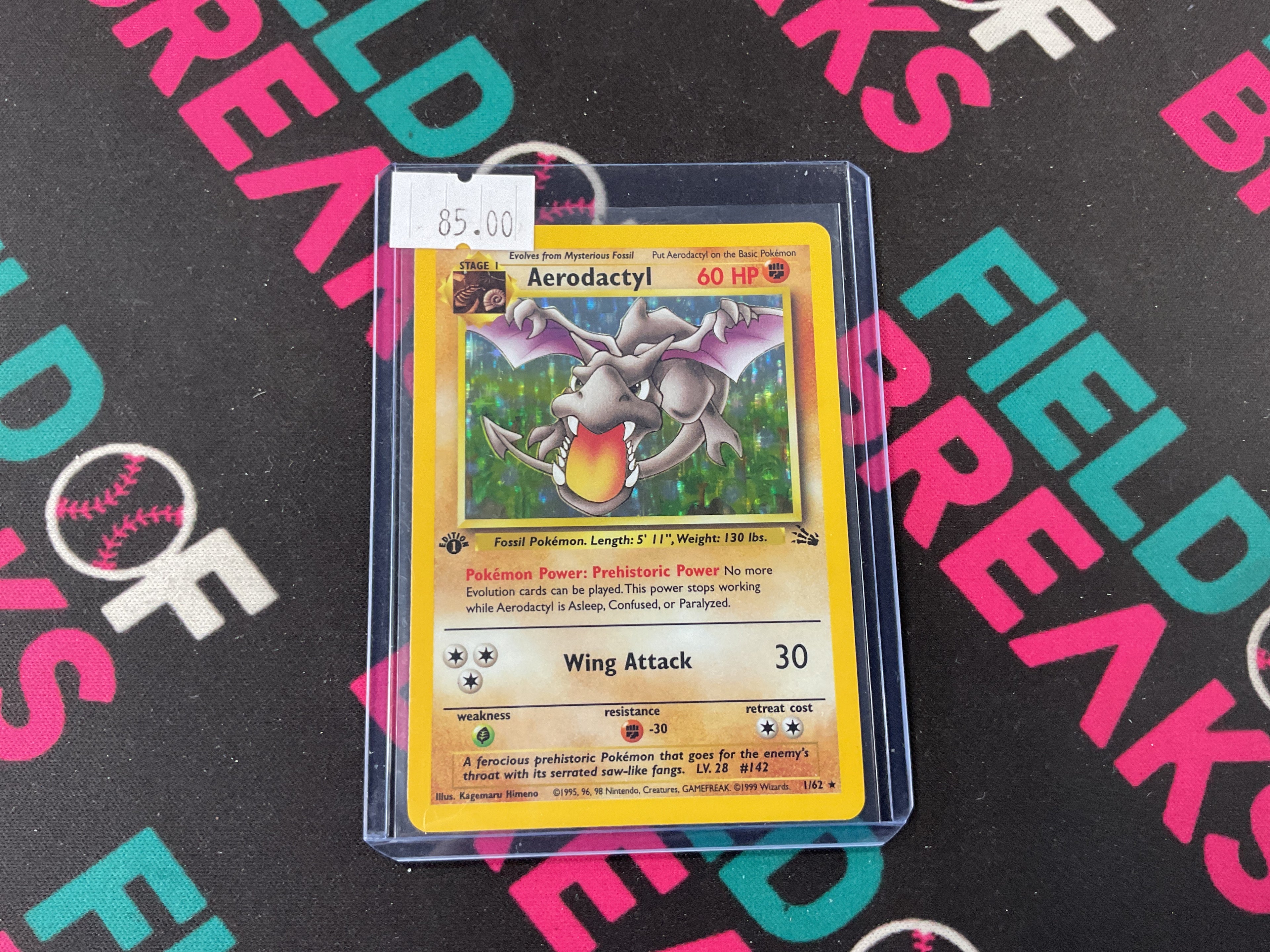 Aerodactyl 1st Edition Fossil Holo 1/62