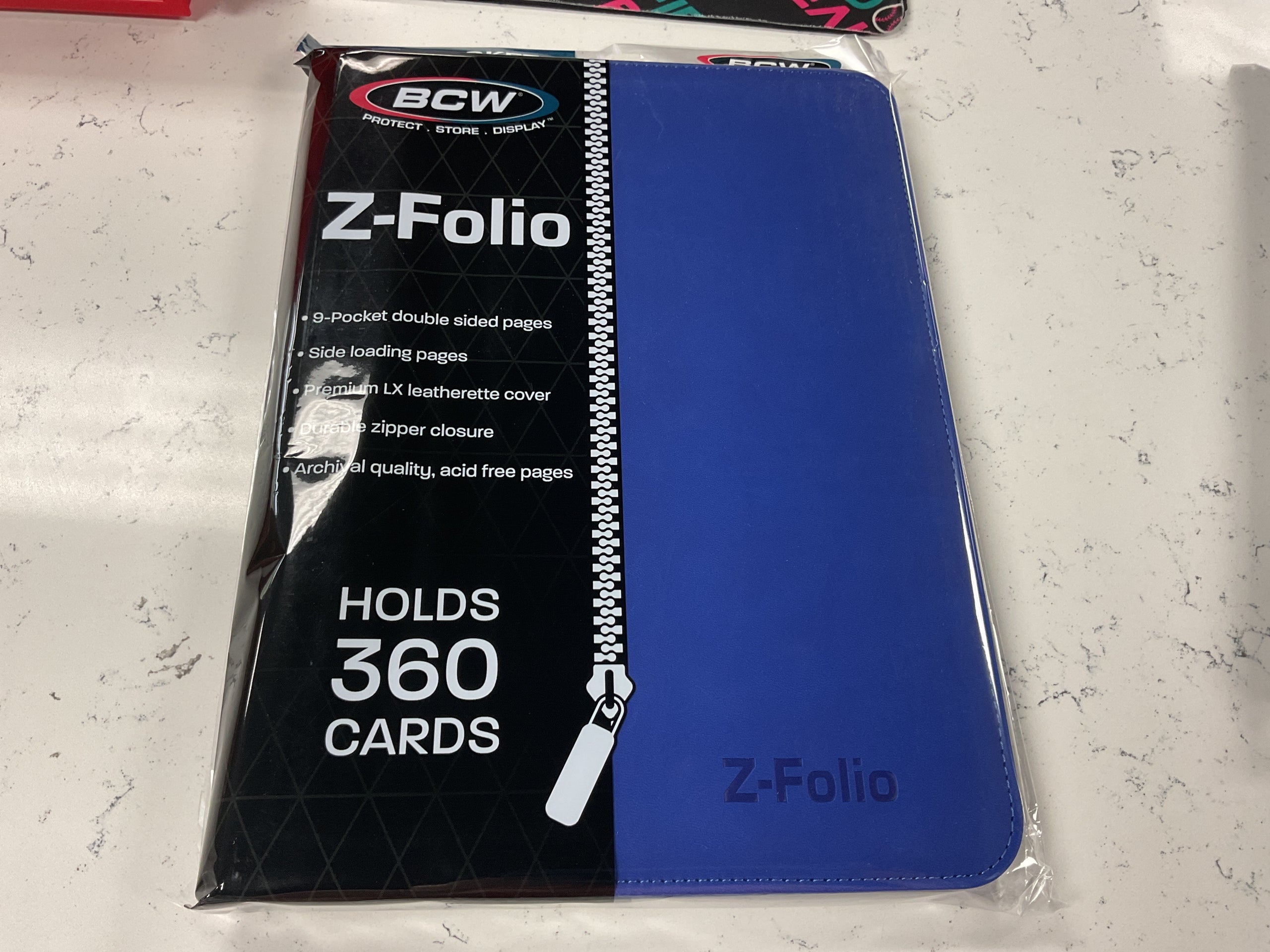 Blue 9 pocket binder