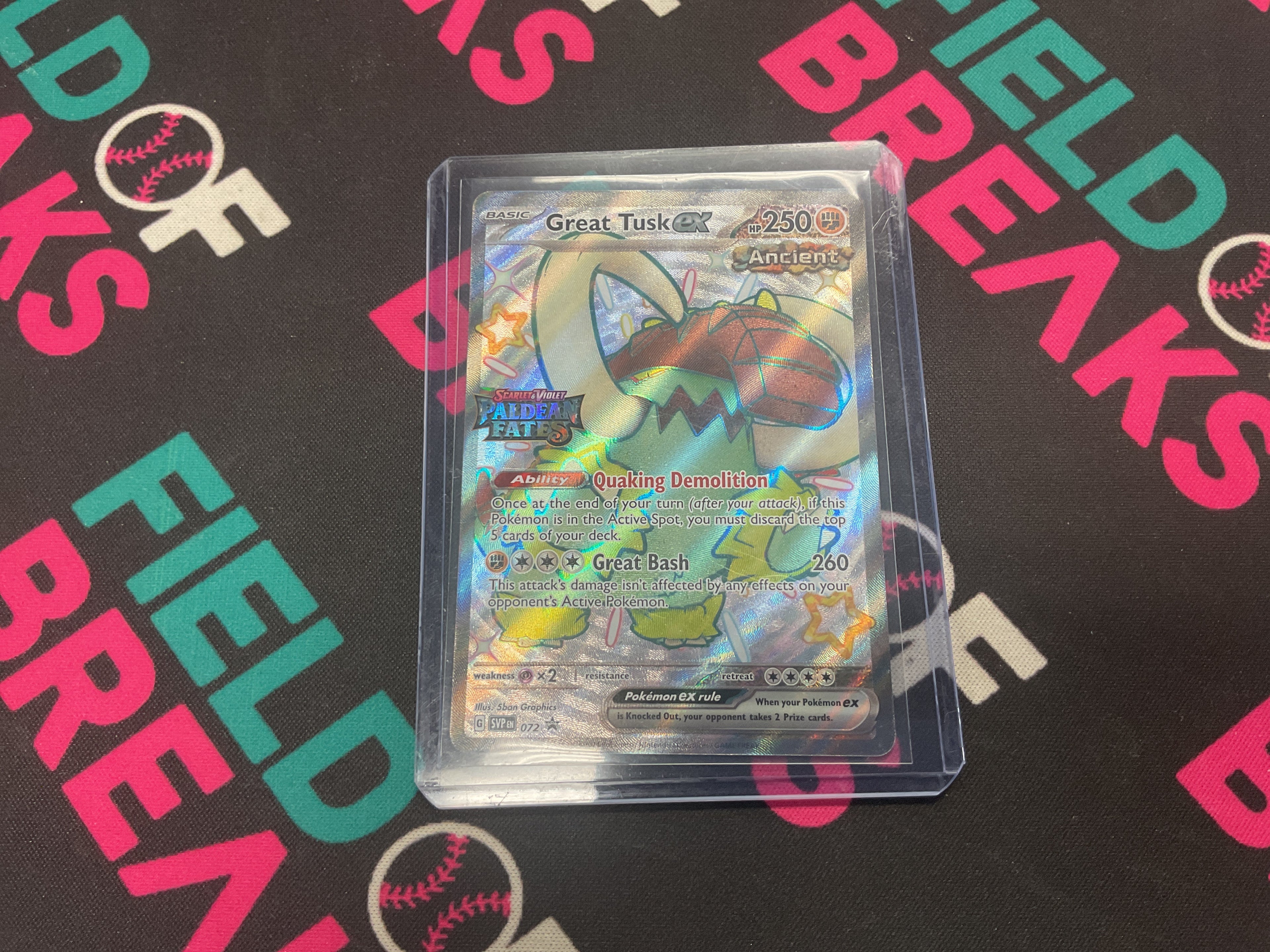 Great Tusk EX Paldean Fates Collection Box Promo