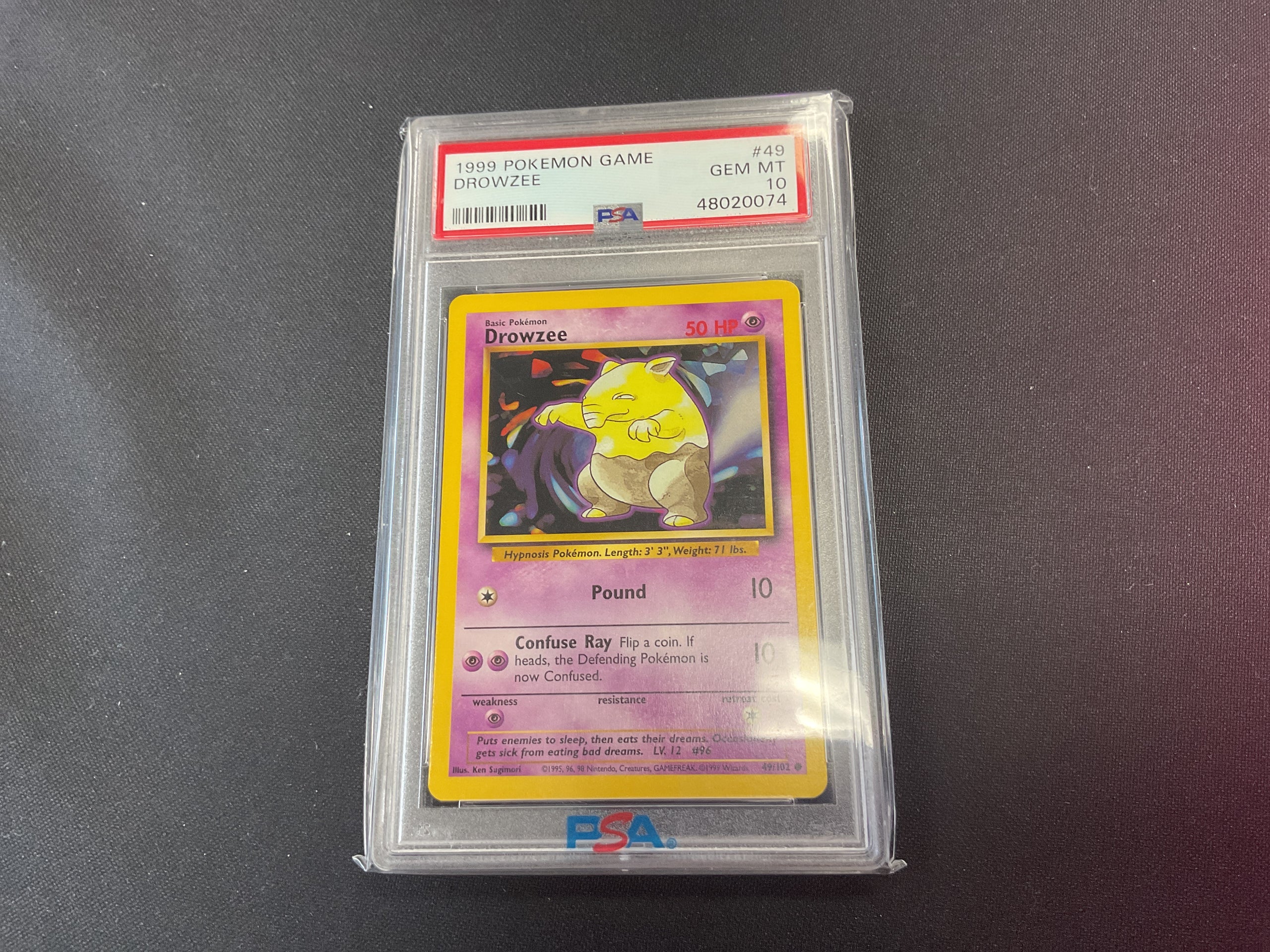 Drowzee base set PSA 10