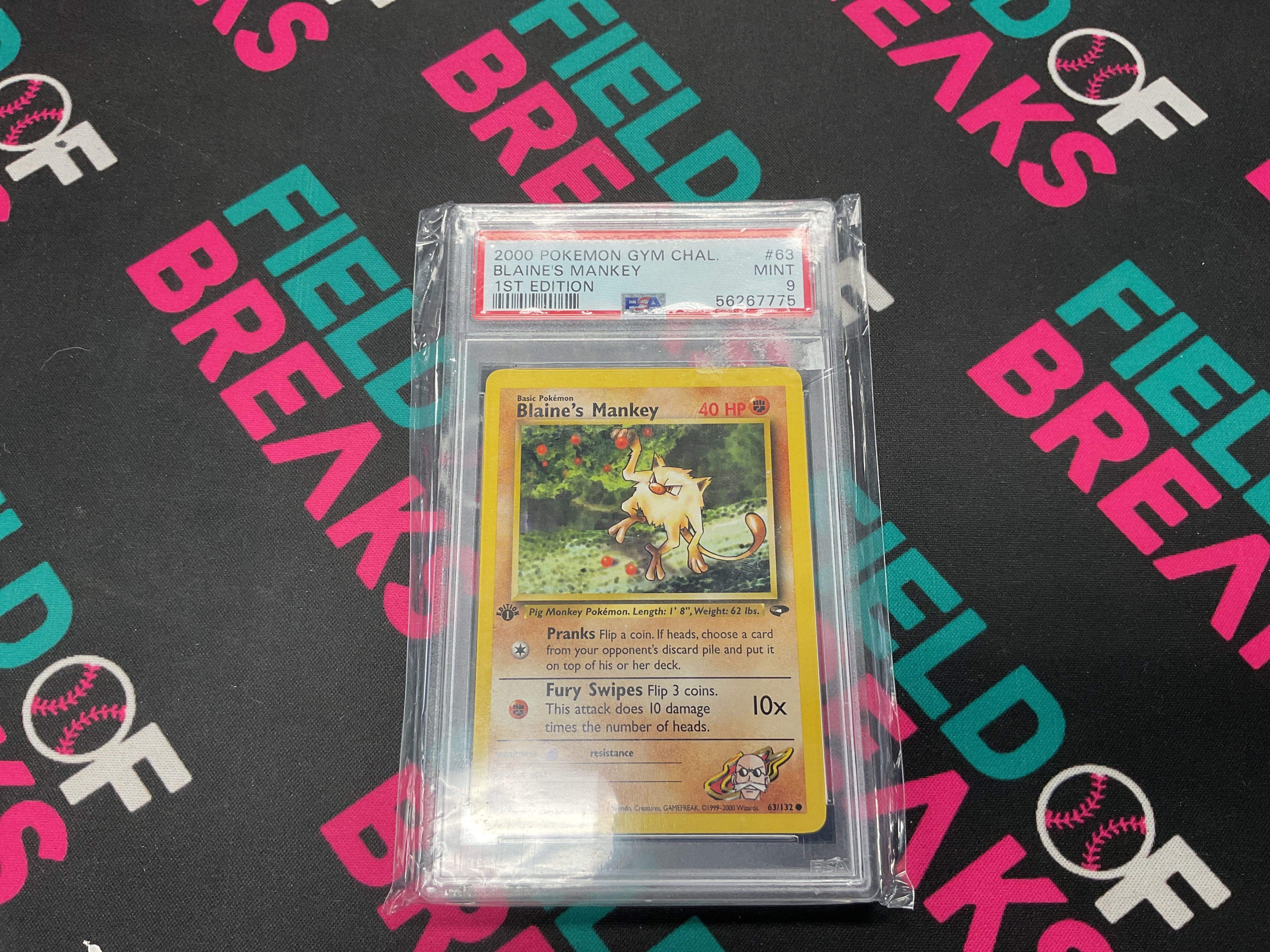 Blaine’s Mankey Gym Challenge First Edition PSA 9