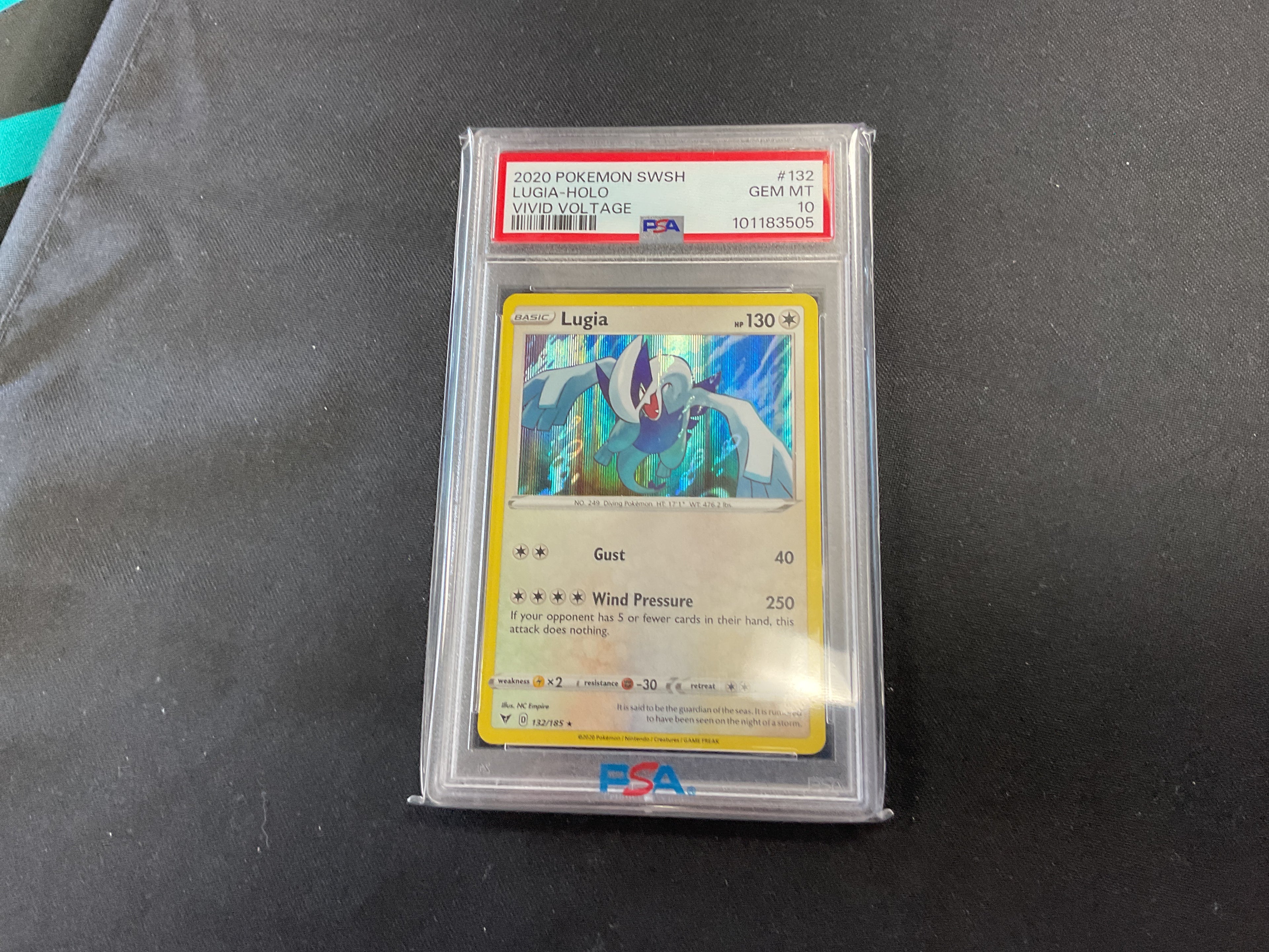 Lugia Vivid Voltage holo PSA 10
