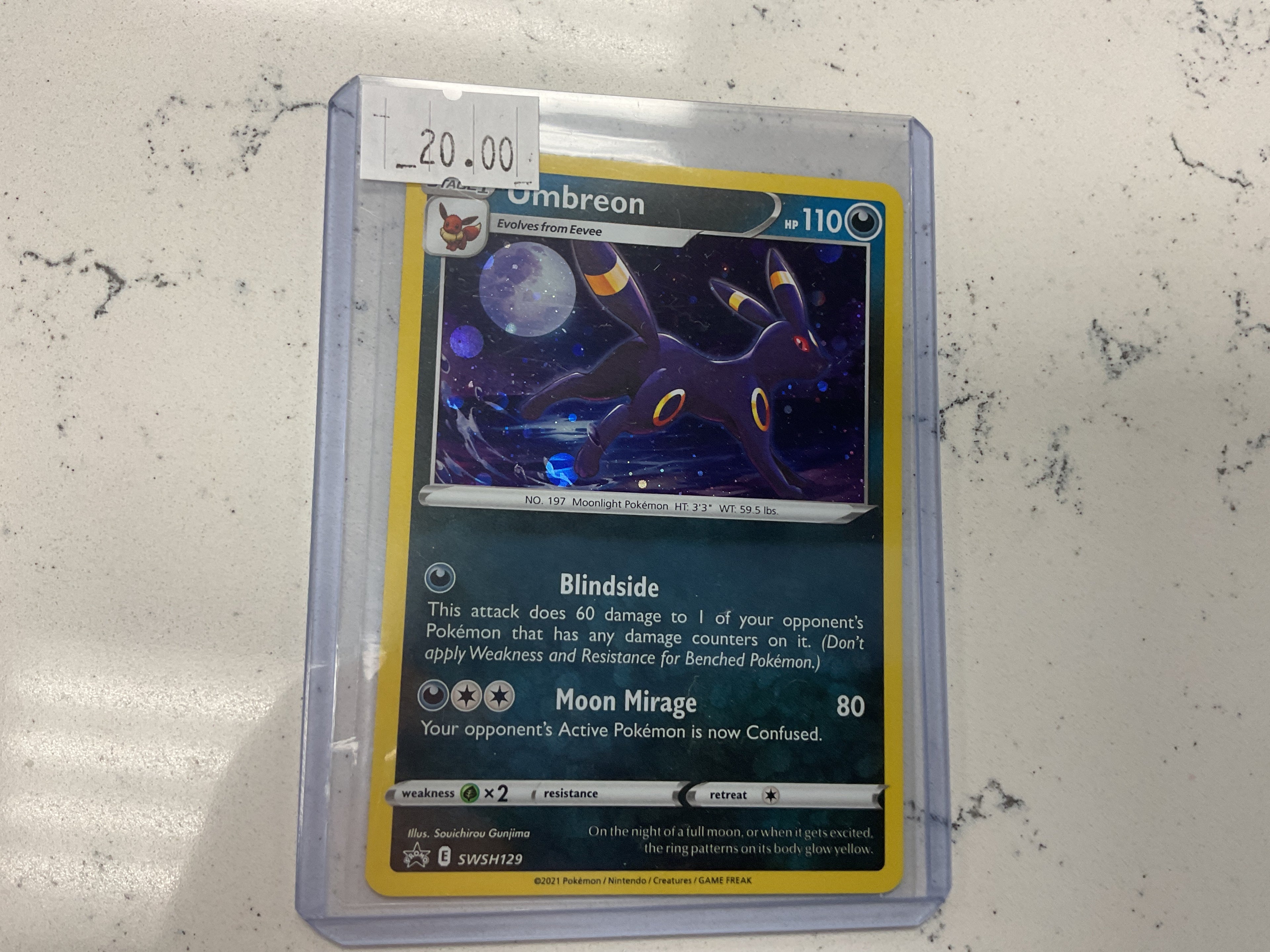 Umbreon cosmos foil SWSH129