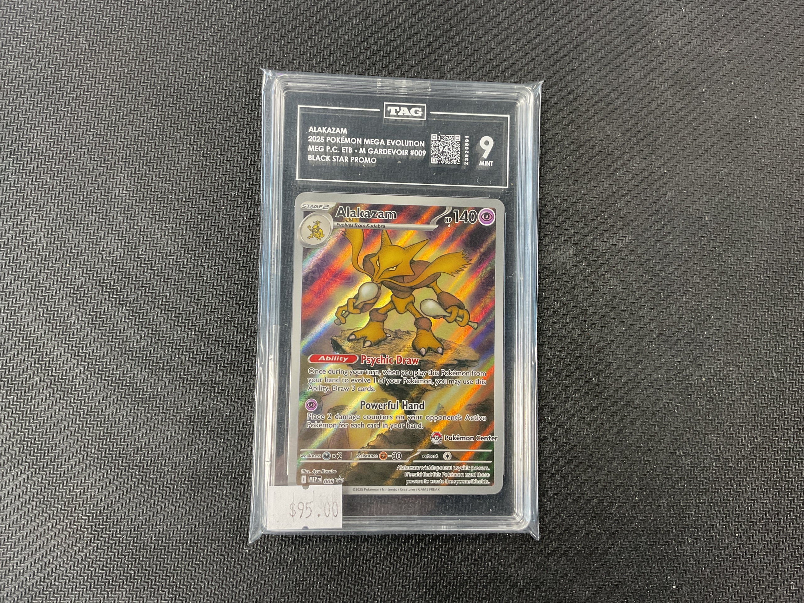 PC stamped Alakazam TAG 9