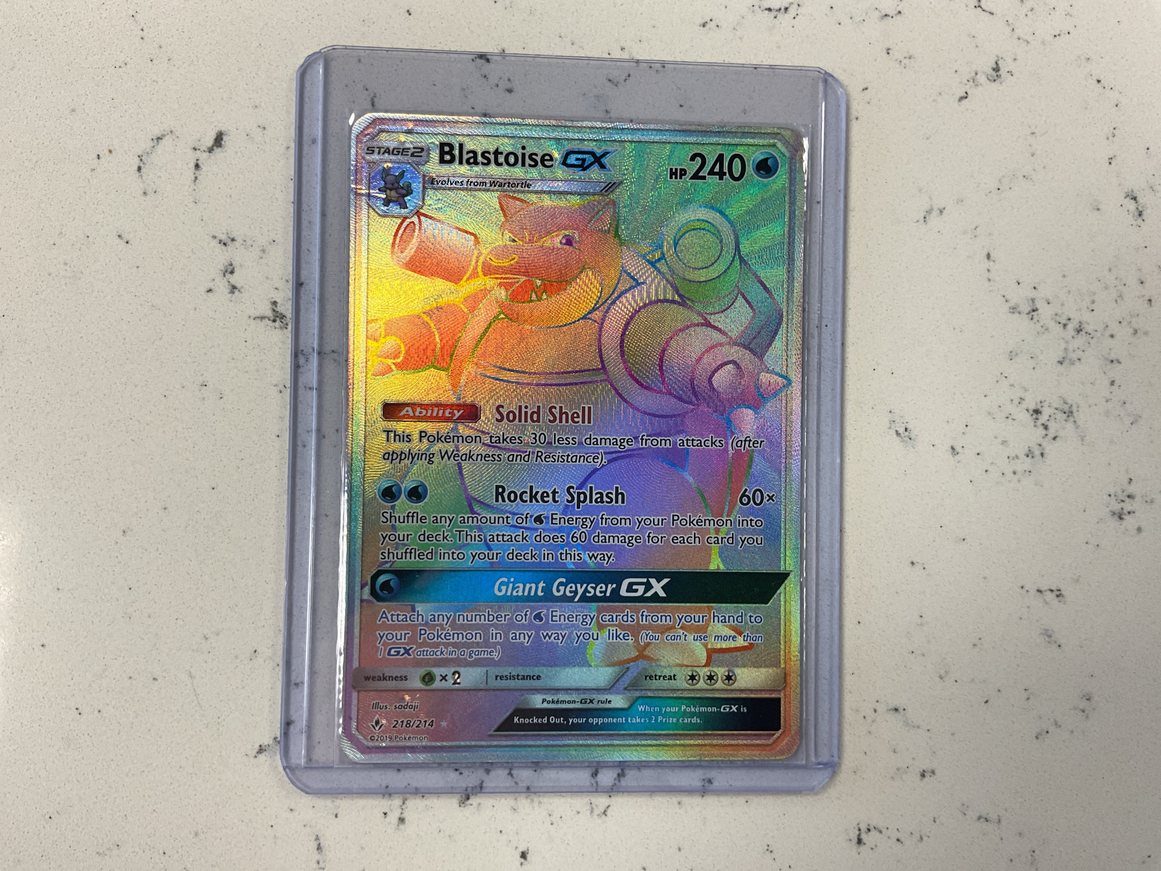 Blastoise GX Rainbow Rare