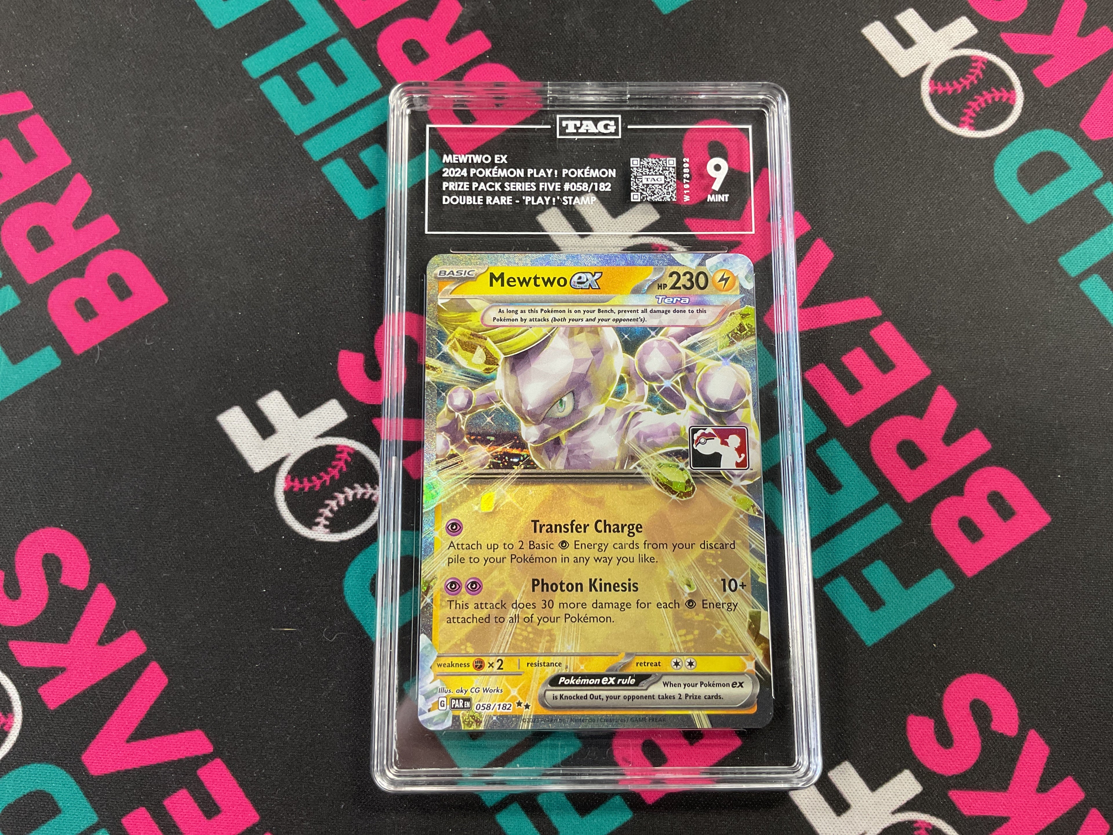 Mewtwo EX Pokémon Play Stamp TAG 9