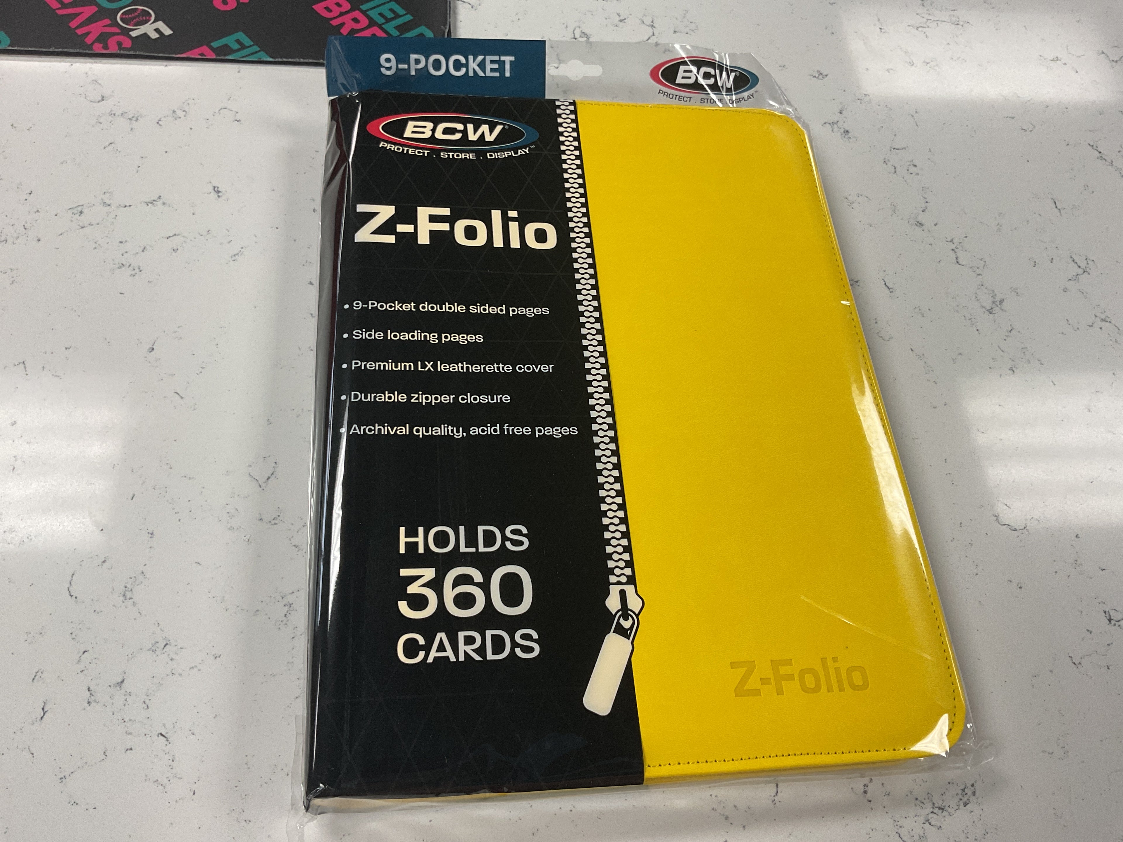 Yellow 9 pocket binder