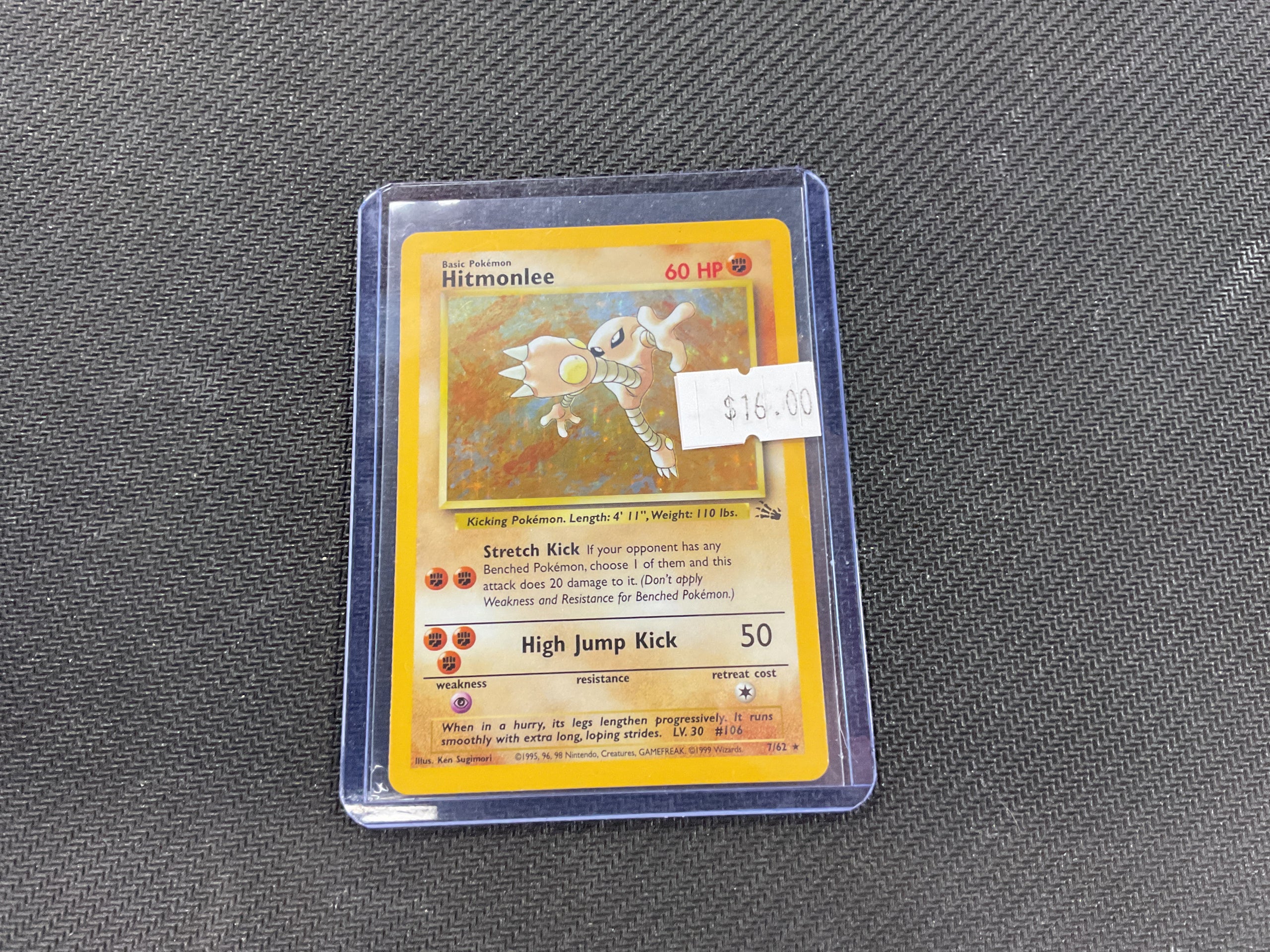 Hitmonlee Fossil Unlimited Holo (LP)