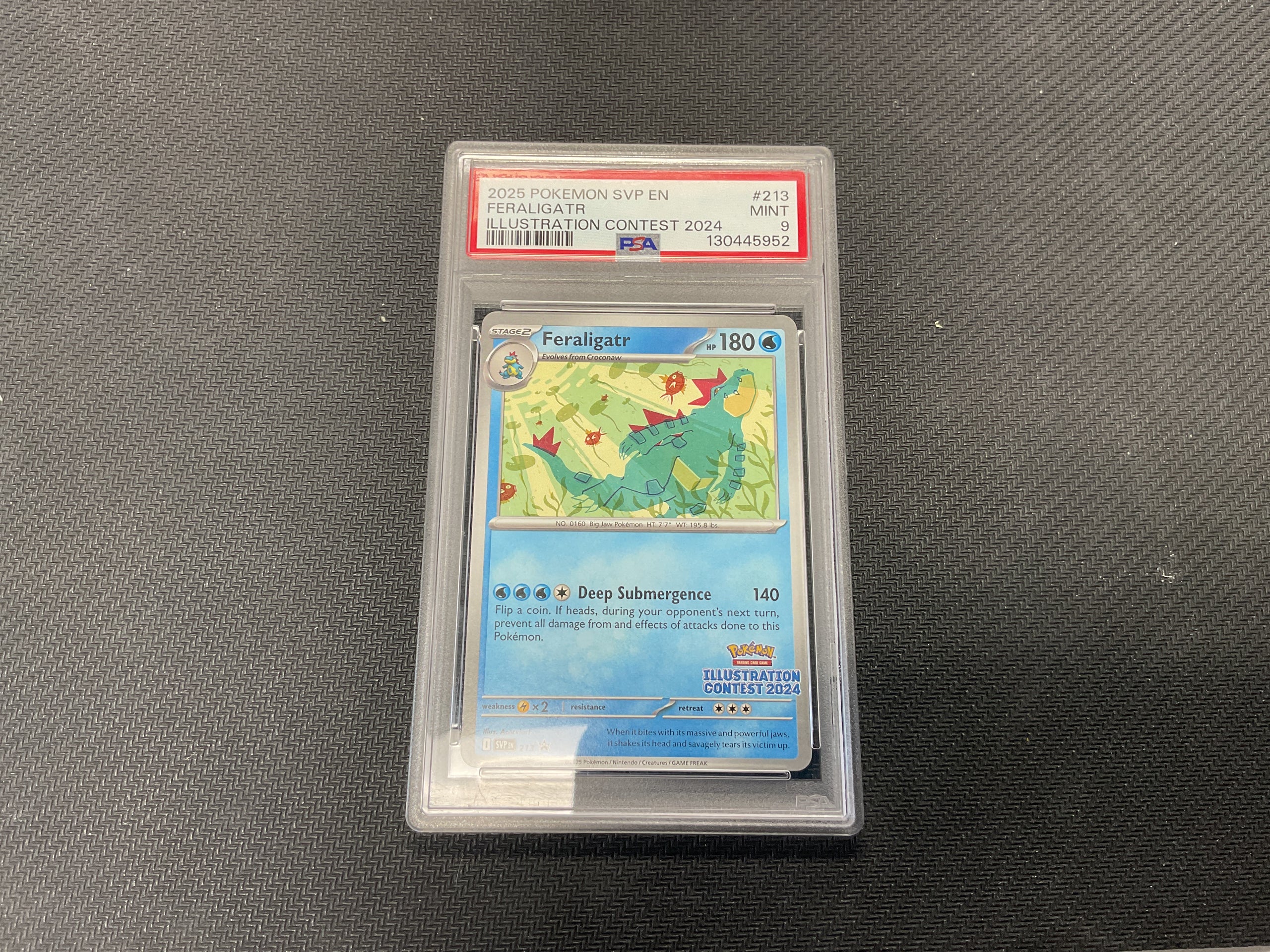 Feraligatr 2024 Pokémon Illustration Contest PSA 9