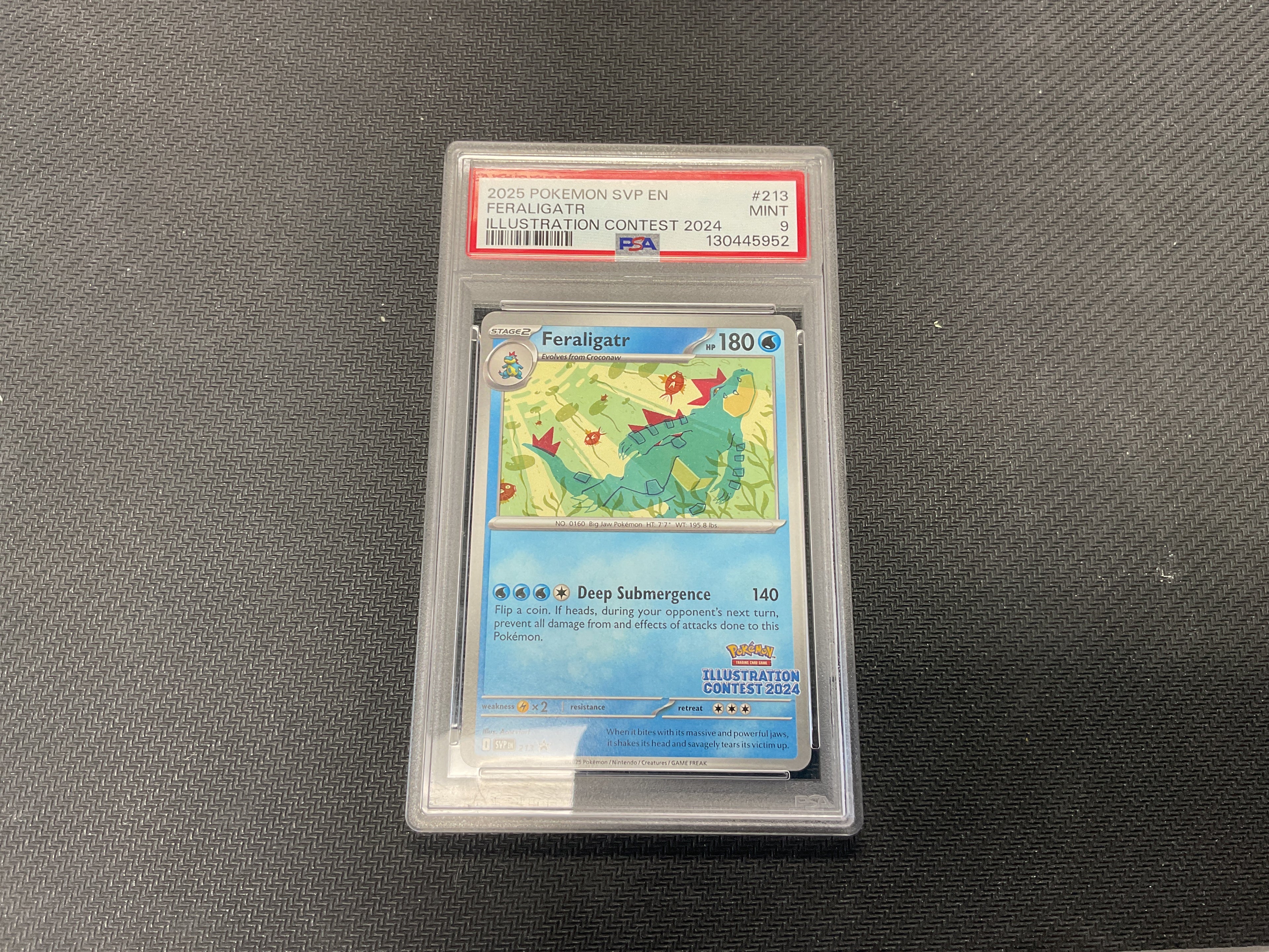 Feraligatr 2024 Pokémon Illustration Contest PSA 9