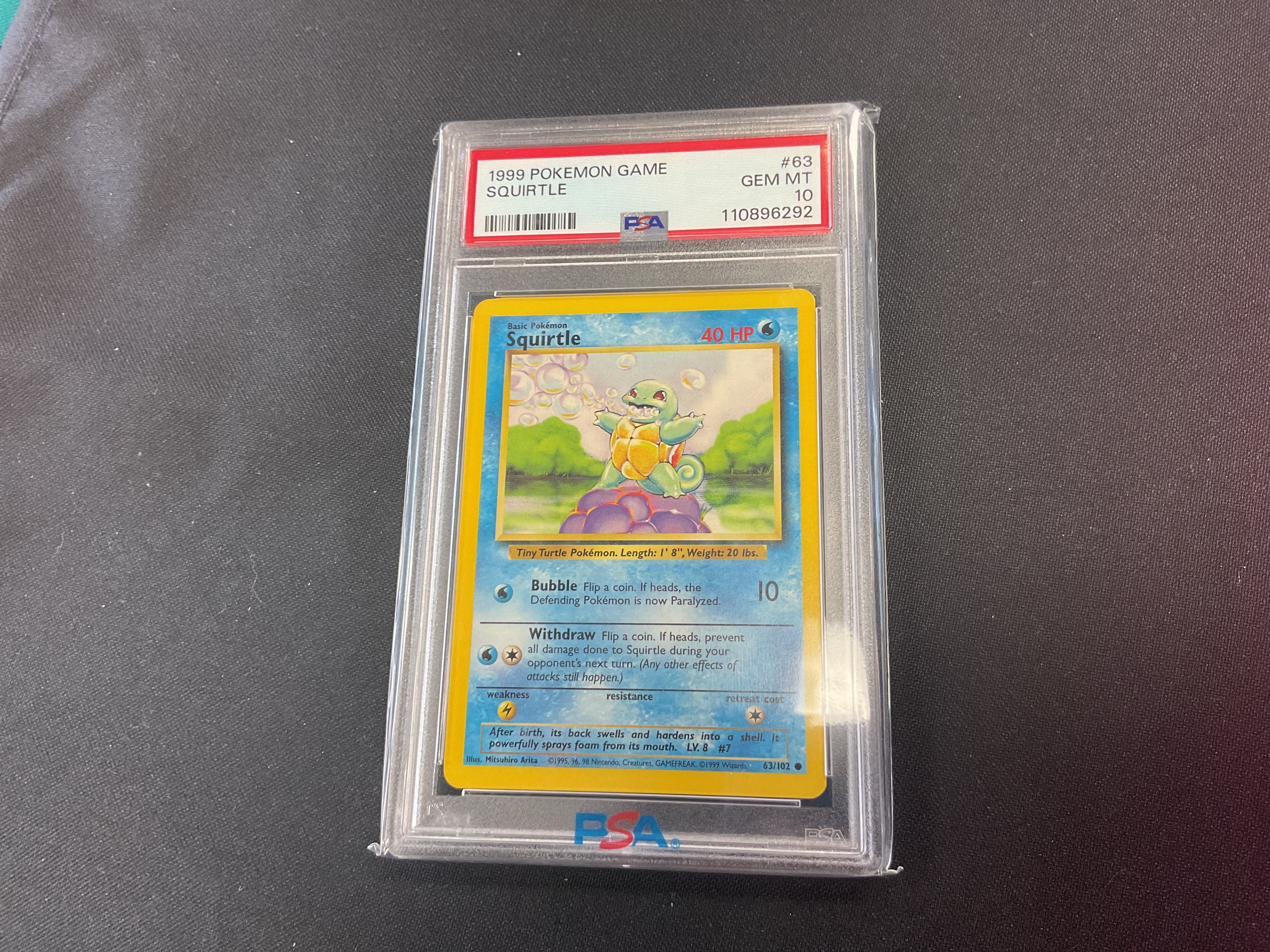 Squirtle base set PSA 10