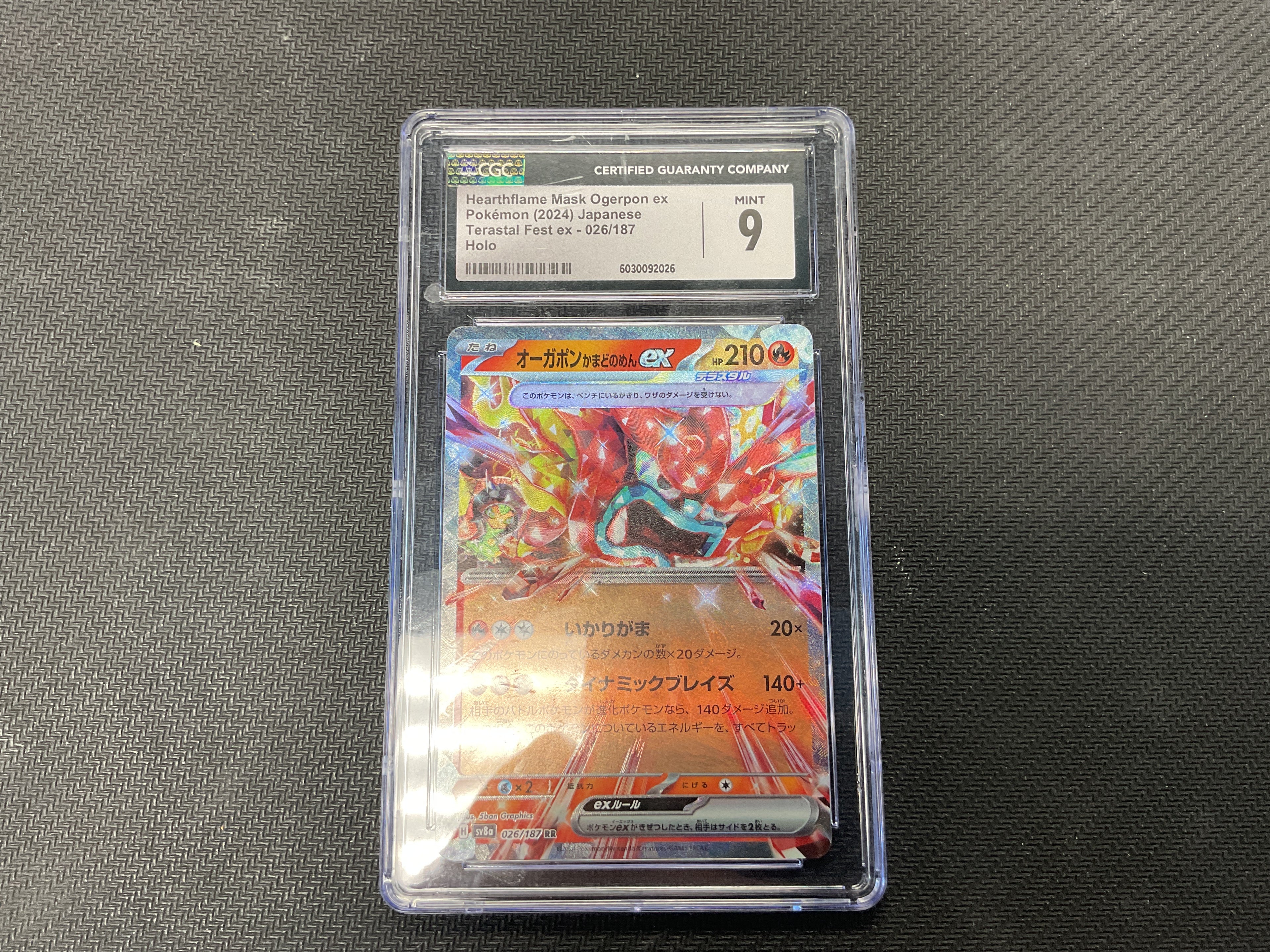 Hearthflame Mask Ogerpon Ex Terastal Festival CGC 9