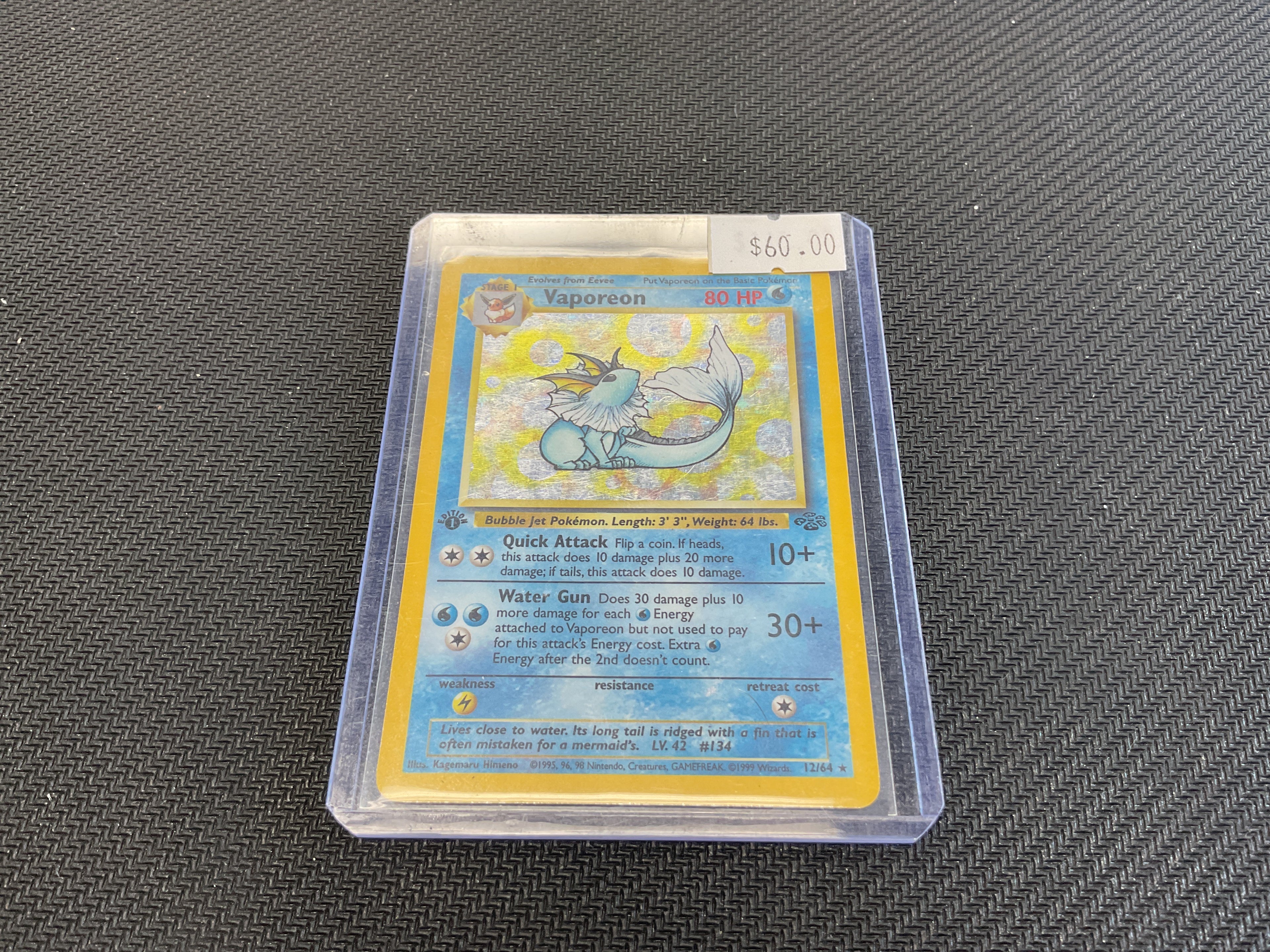 Vaporeon First Edition Jungle Holo