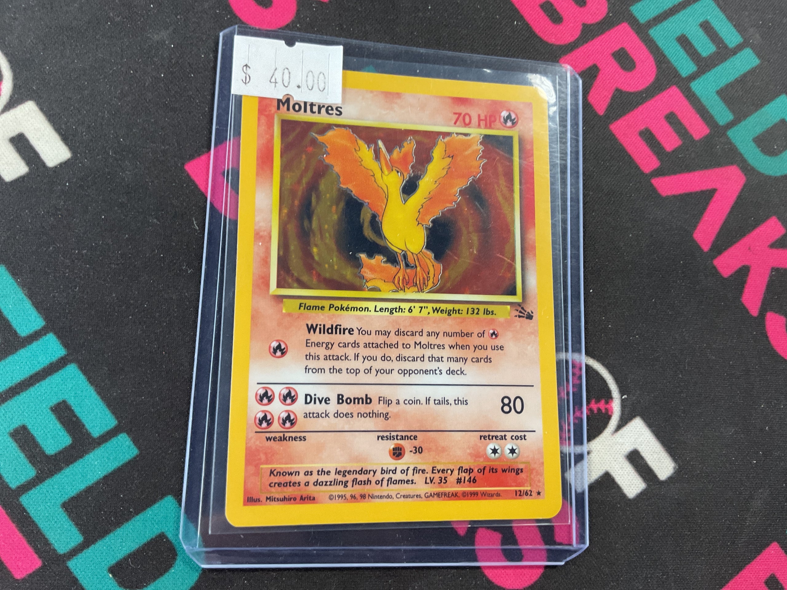 Moltres Fossil Unlimited Holo