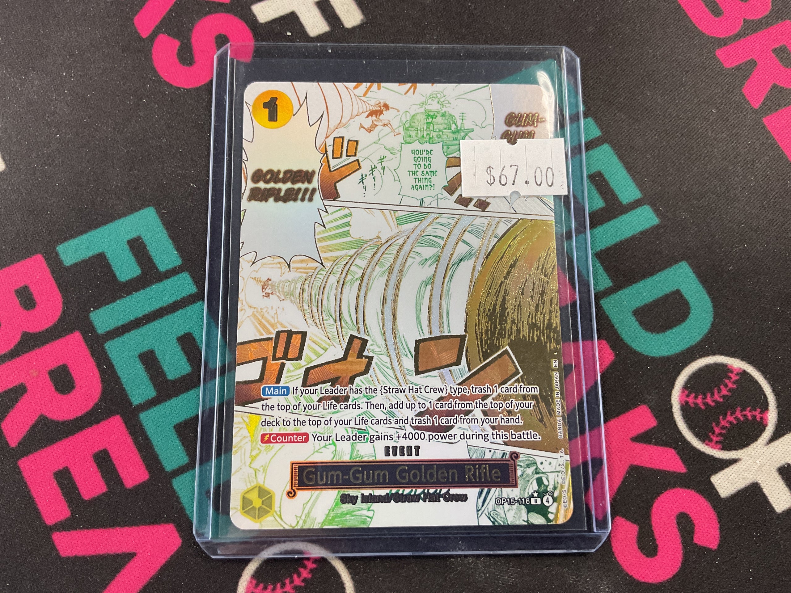 Gum Gum Golden Rifle Alt Art OP15-116