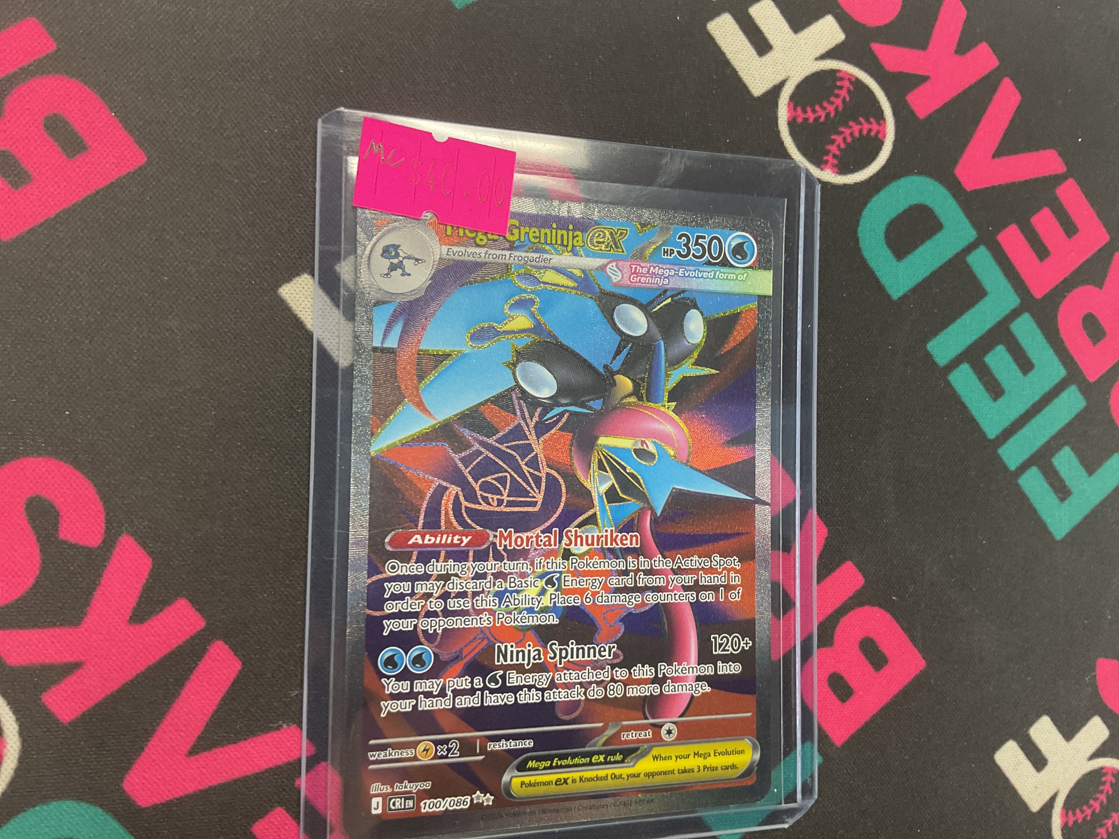 Mega Greninja ex full Art Chaos rising MC