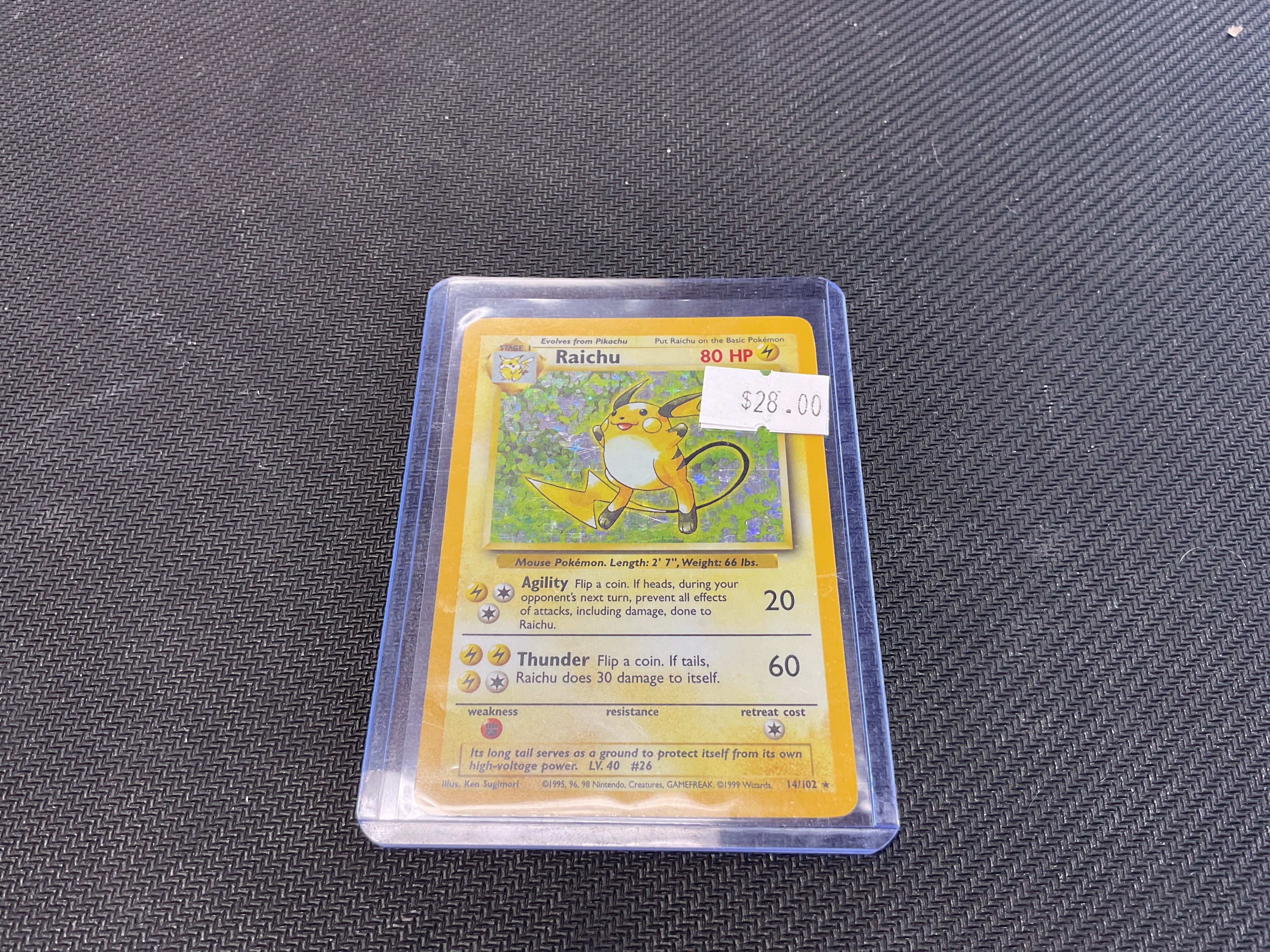 Raichu Base set Unlimted Holo (LP)