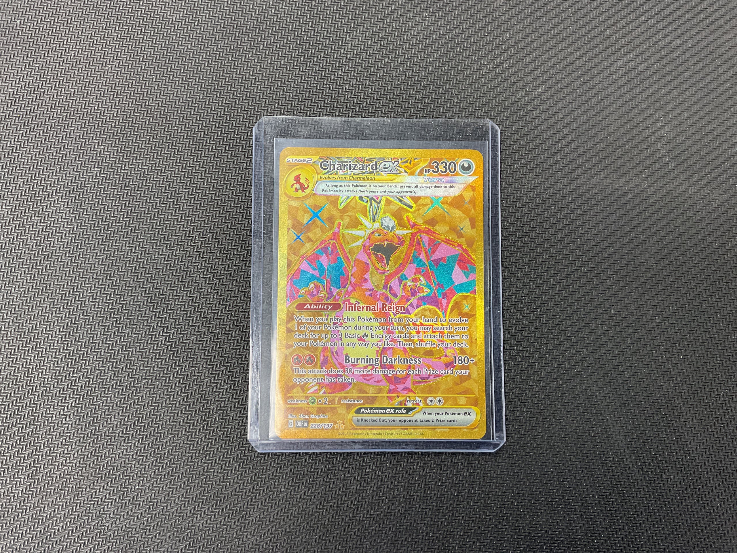 Gold Charizard ex Obsidian Flames
