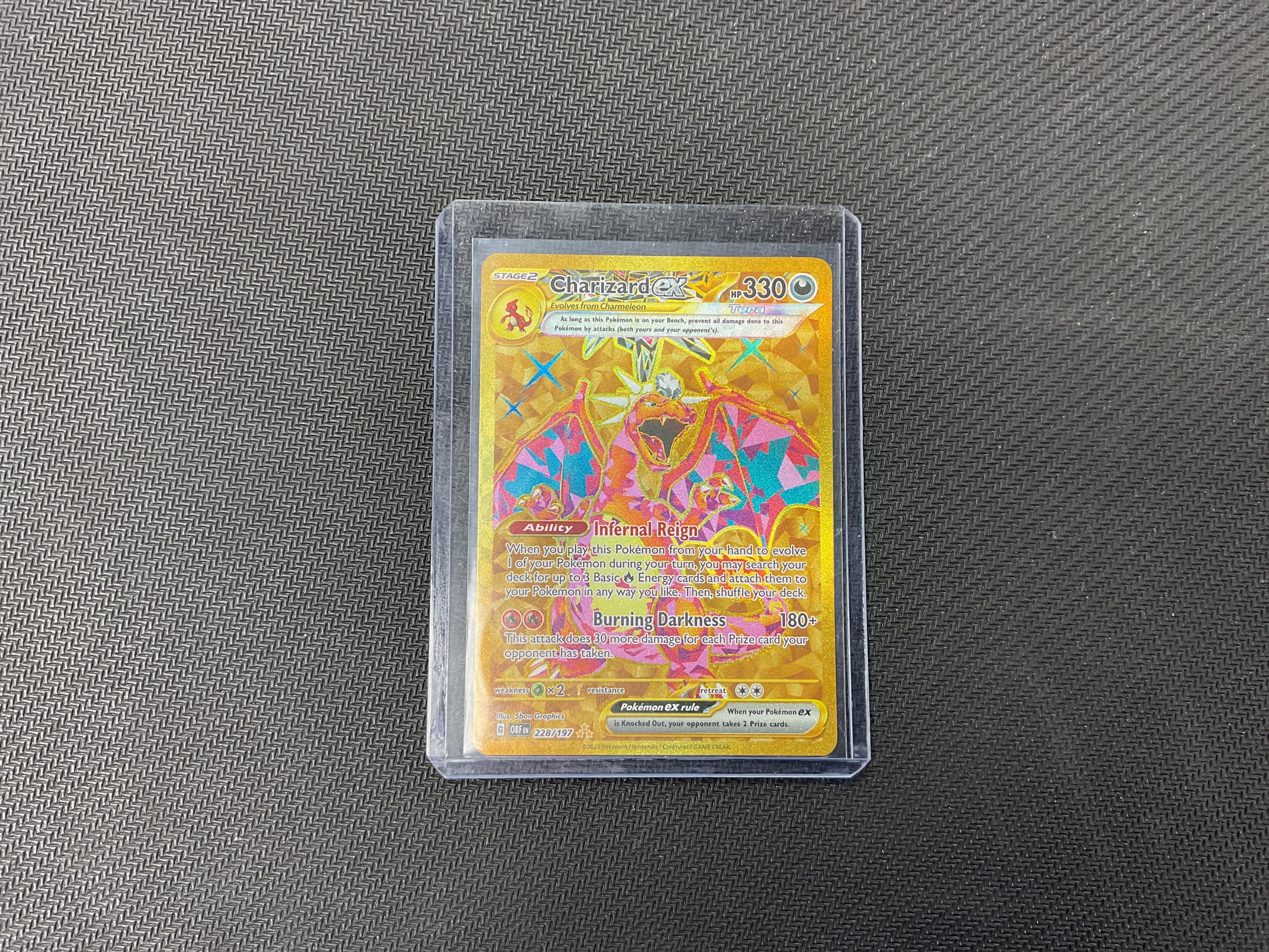 Gold Charizard ex Obsidian Flames