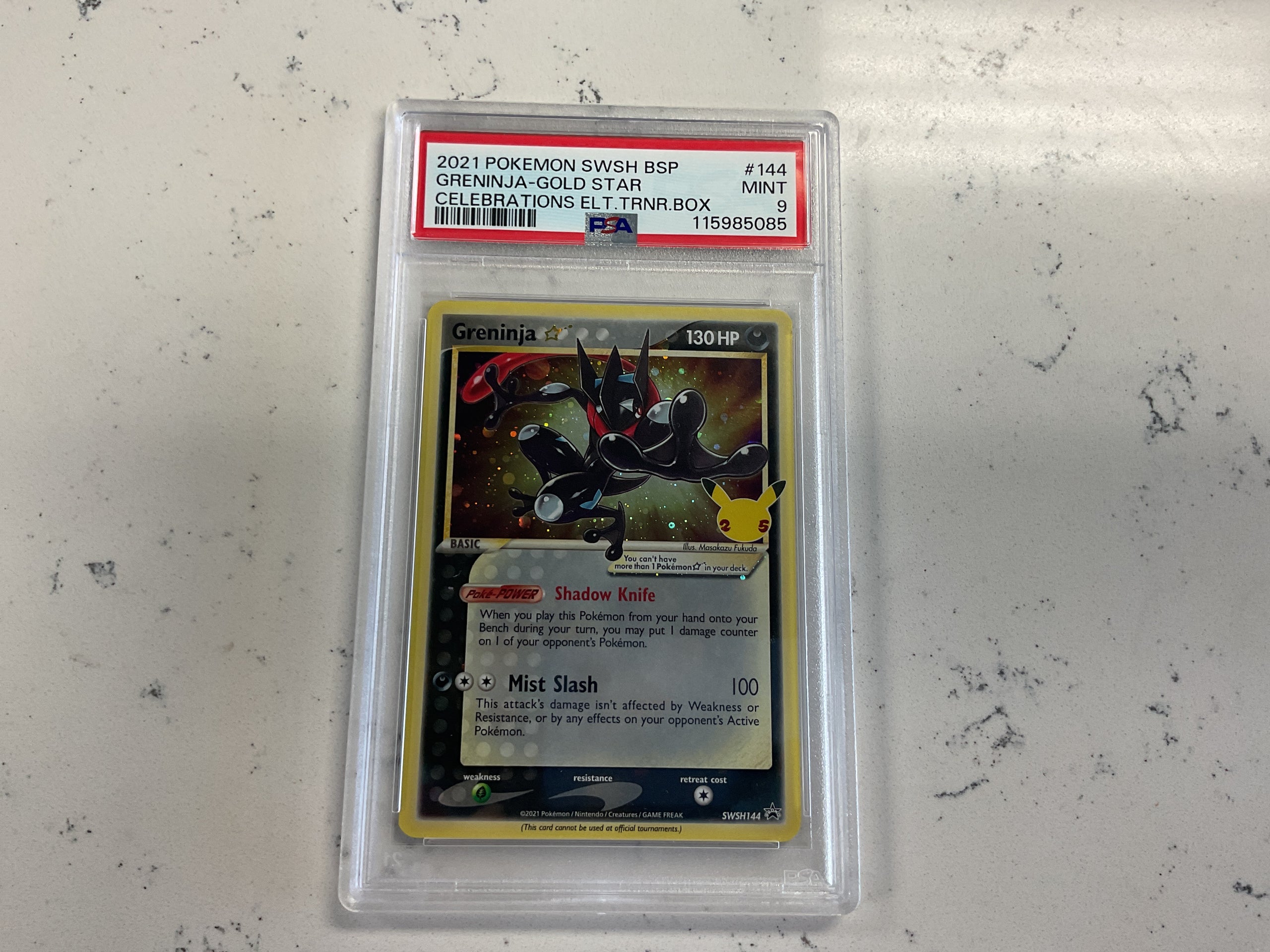 Greninja gold star PSA 9