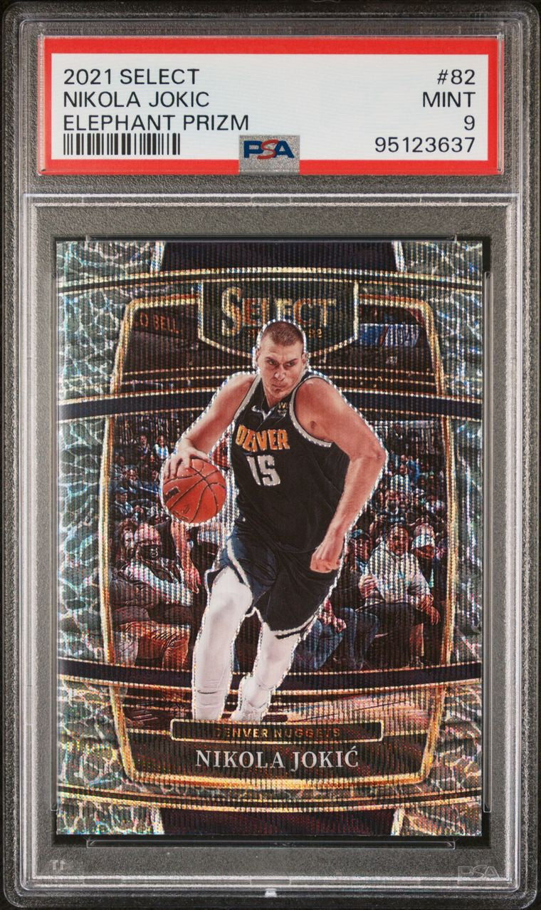 2021 Panini Select Nikola Jokic Elephant Prizm PSA 9 Mint