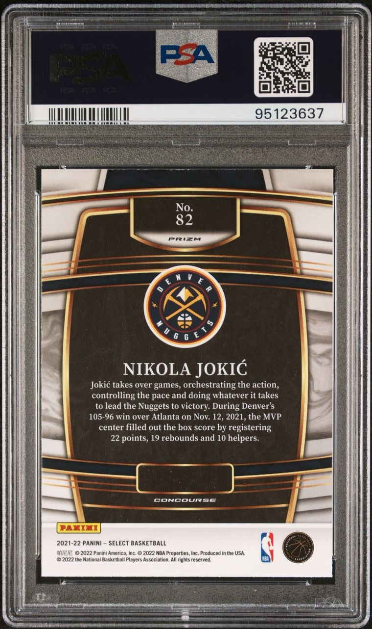 2021 Panini Select Nikola Jokic Elephant Prizm PSA 9 Mint