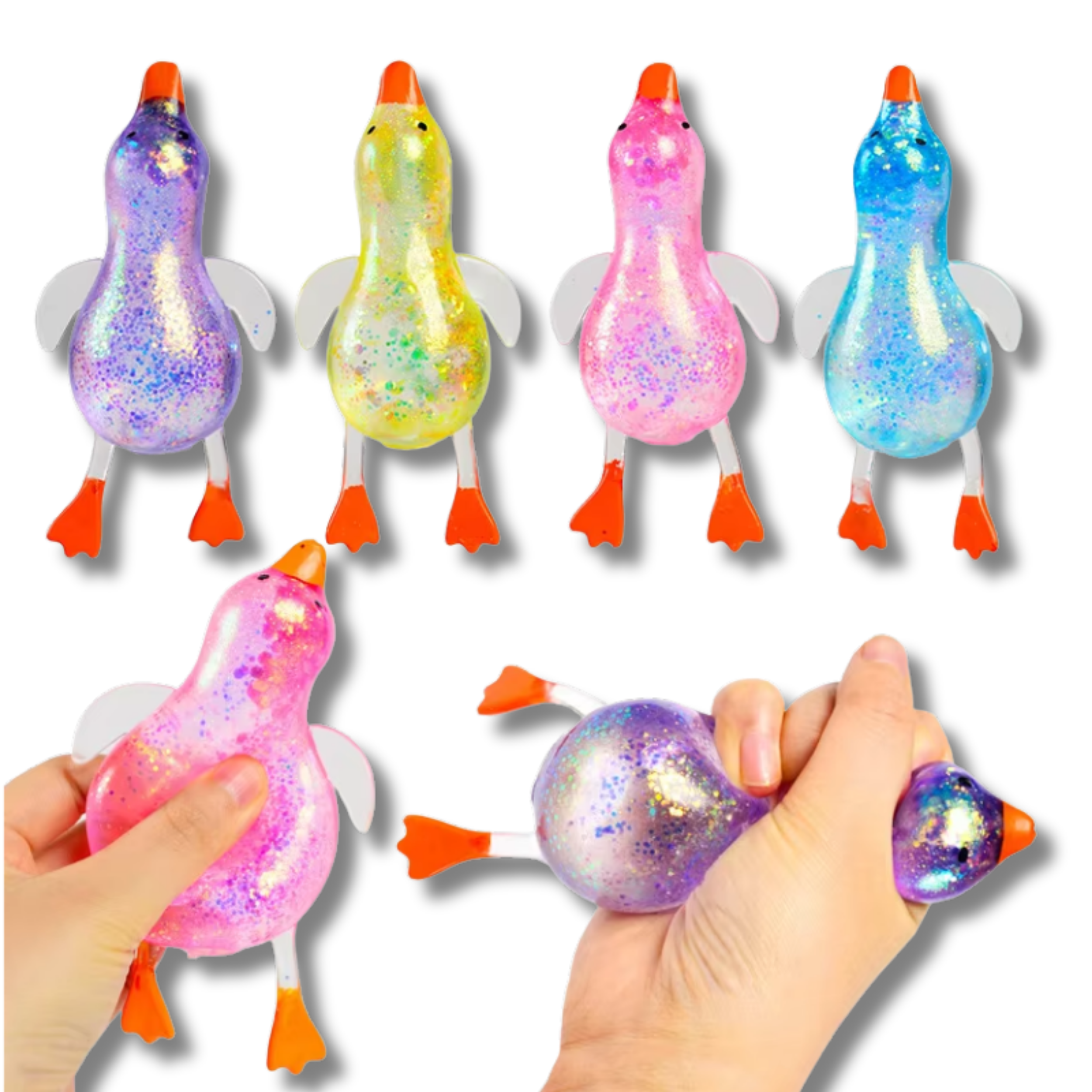 Easter Glitter Sugar Squishy Fidget Kids  Toy- Assorted