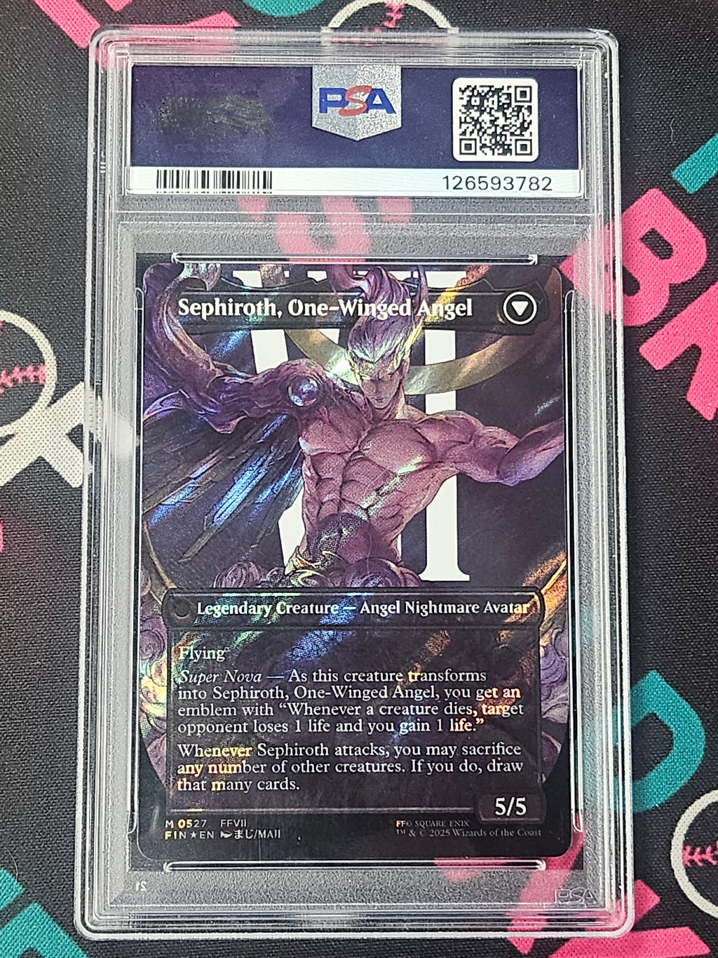 2025 Magic The Gathering Final Fantasy Sephiroth Char Borderless Surge Foil PSA 10