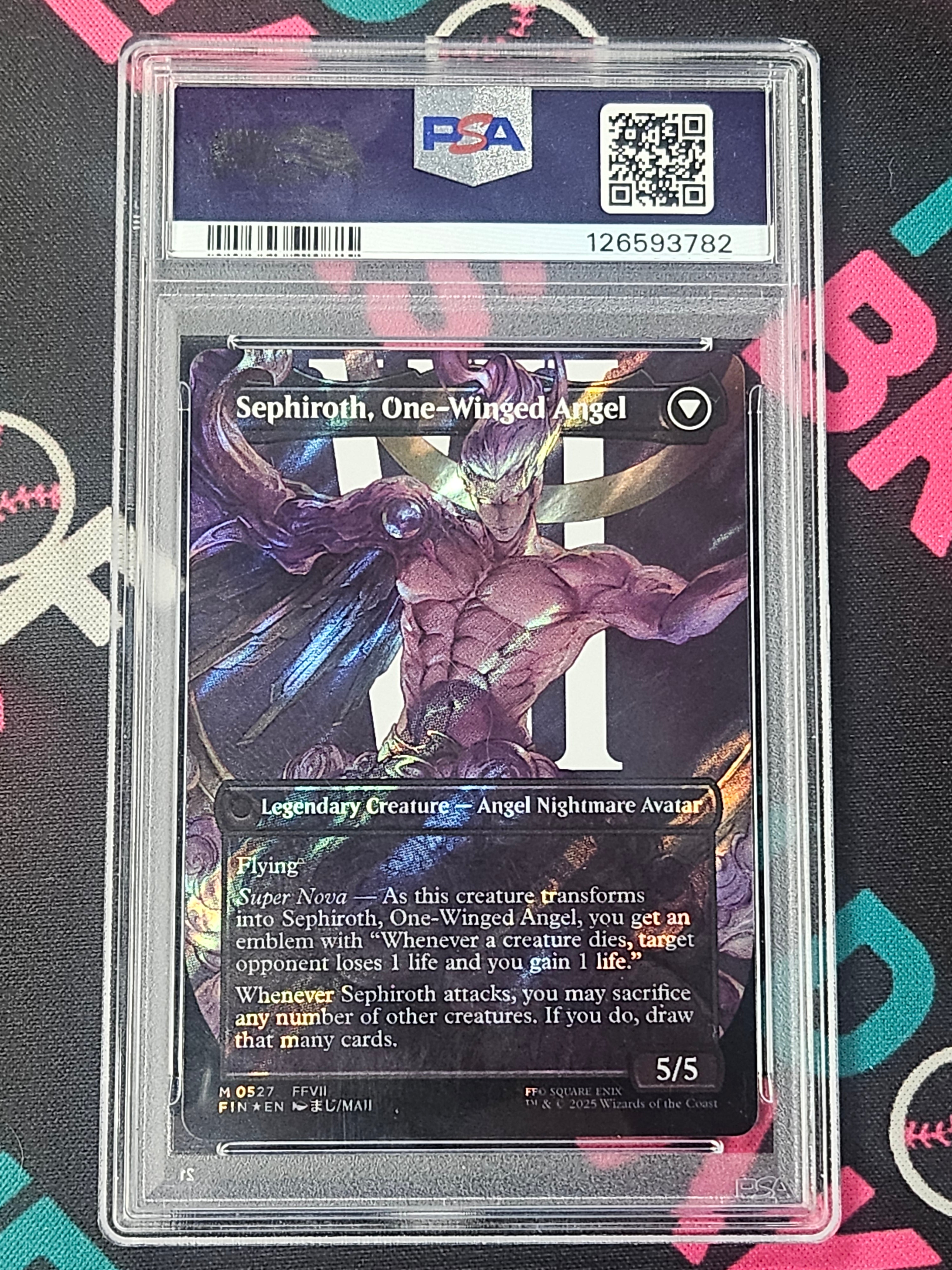 2025 Magic The Gathering Final Fantasy Sephiroth Char Borderless Surge Foil PSA 10